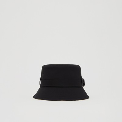 black bucket hat