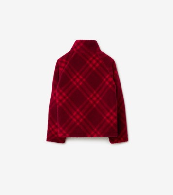 Burberry checkered reversible fleece jacket