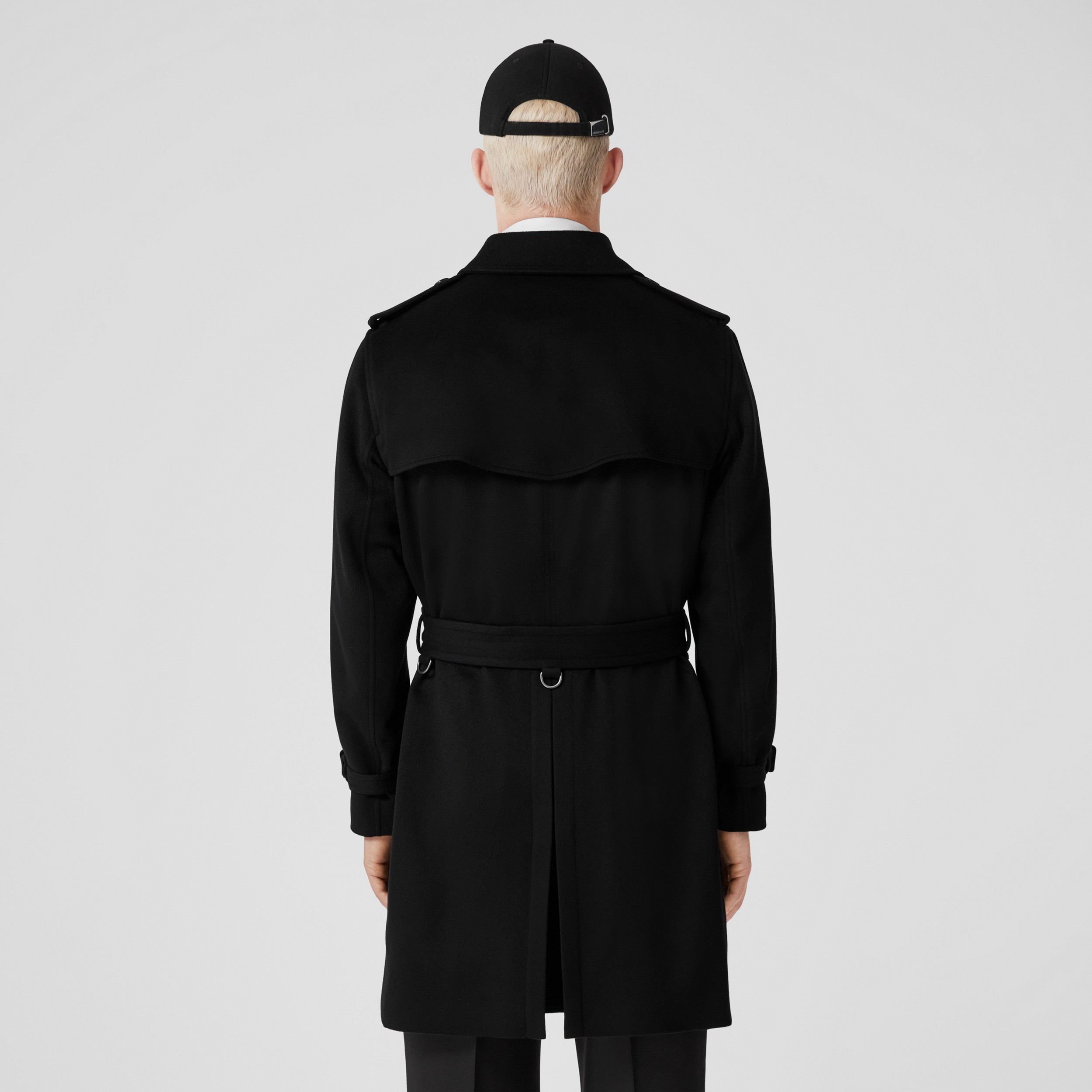 Cashmere Kensington Trench Coat in Black - Men | Burberry® Official - 3