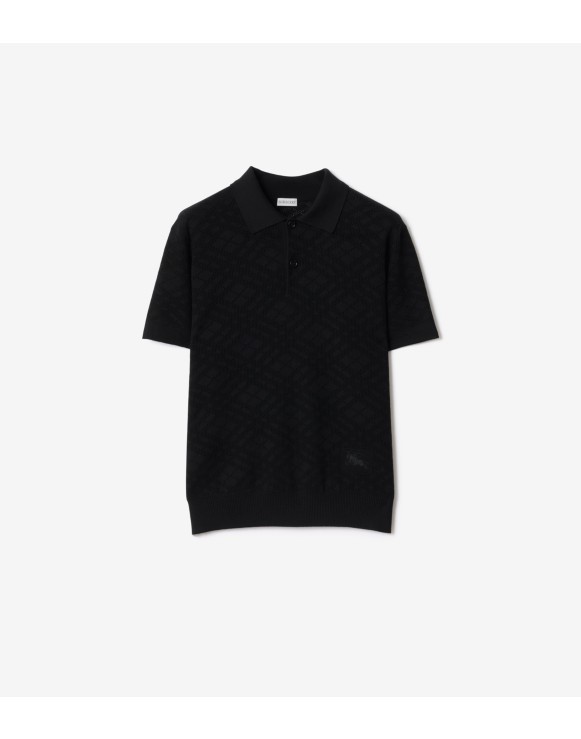 Check Wool Polo Shirt