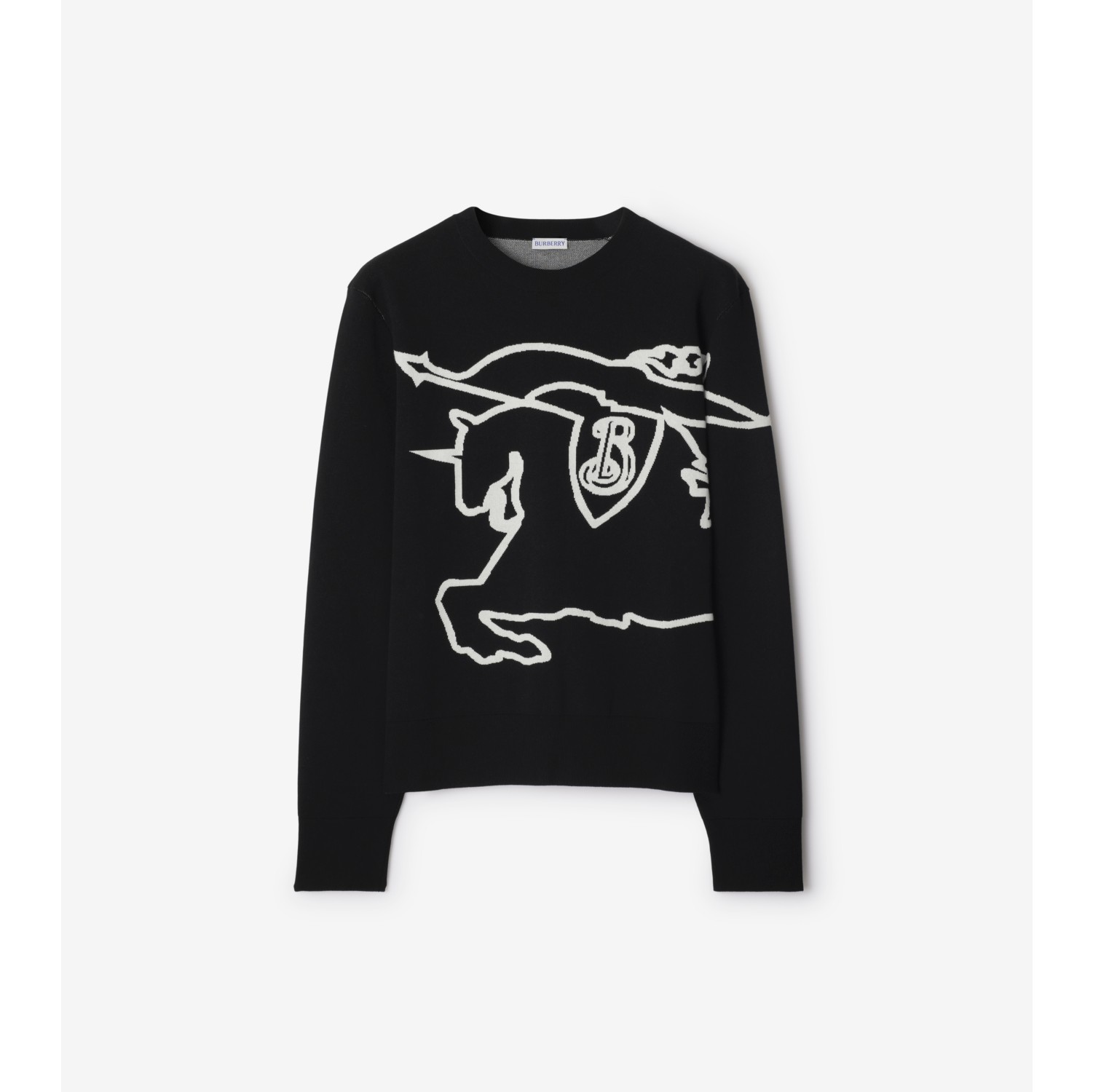 Sweat shirt en coton melange EKD Noir Chalk Homme Site officiel Burberry