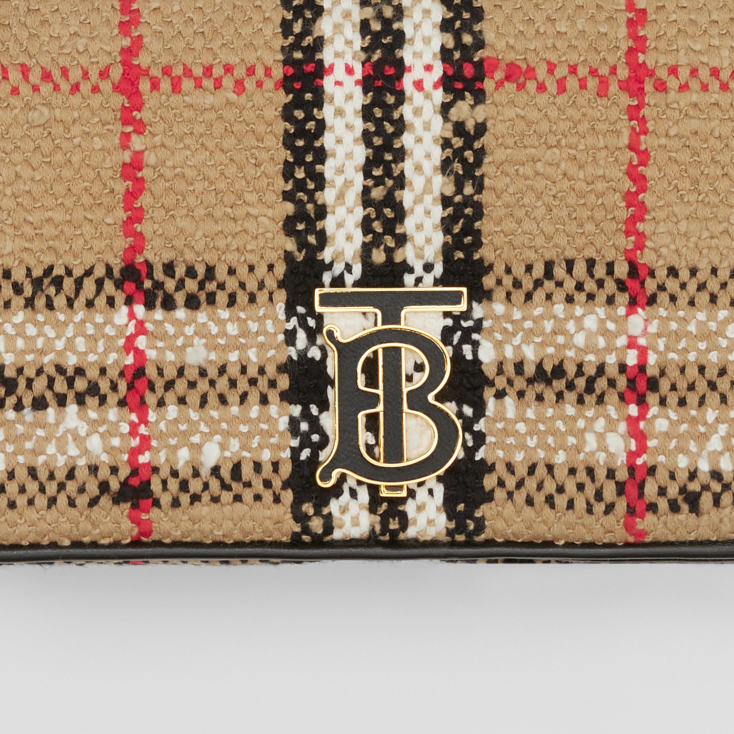 Vintage Check Bouclé Mini Lola Bag in Archive Beige - Women | Burberry® Official - 4