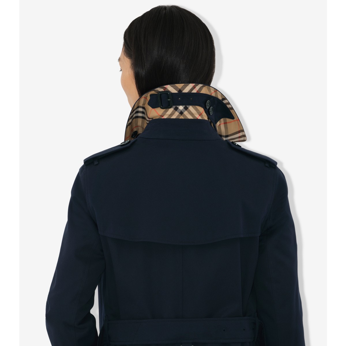  Check Long Kensington Heritage Trench Coat