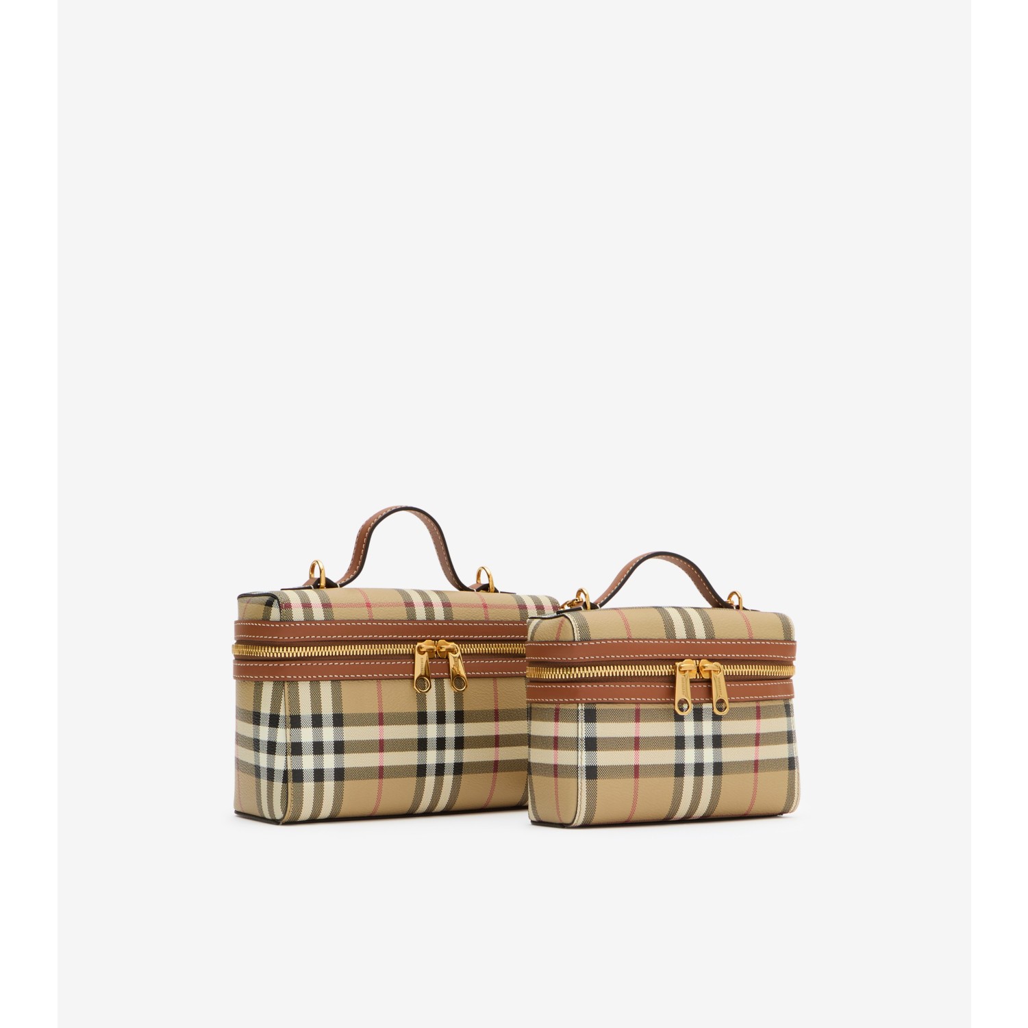 Check Vanity Bag​ in Archive beige/briar brown - Women | Burberry