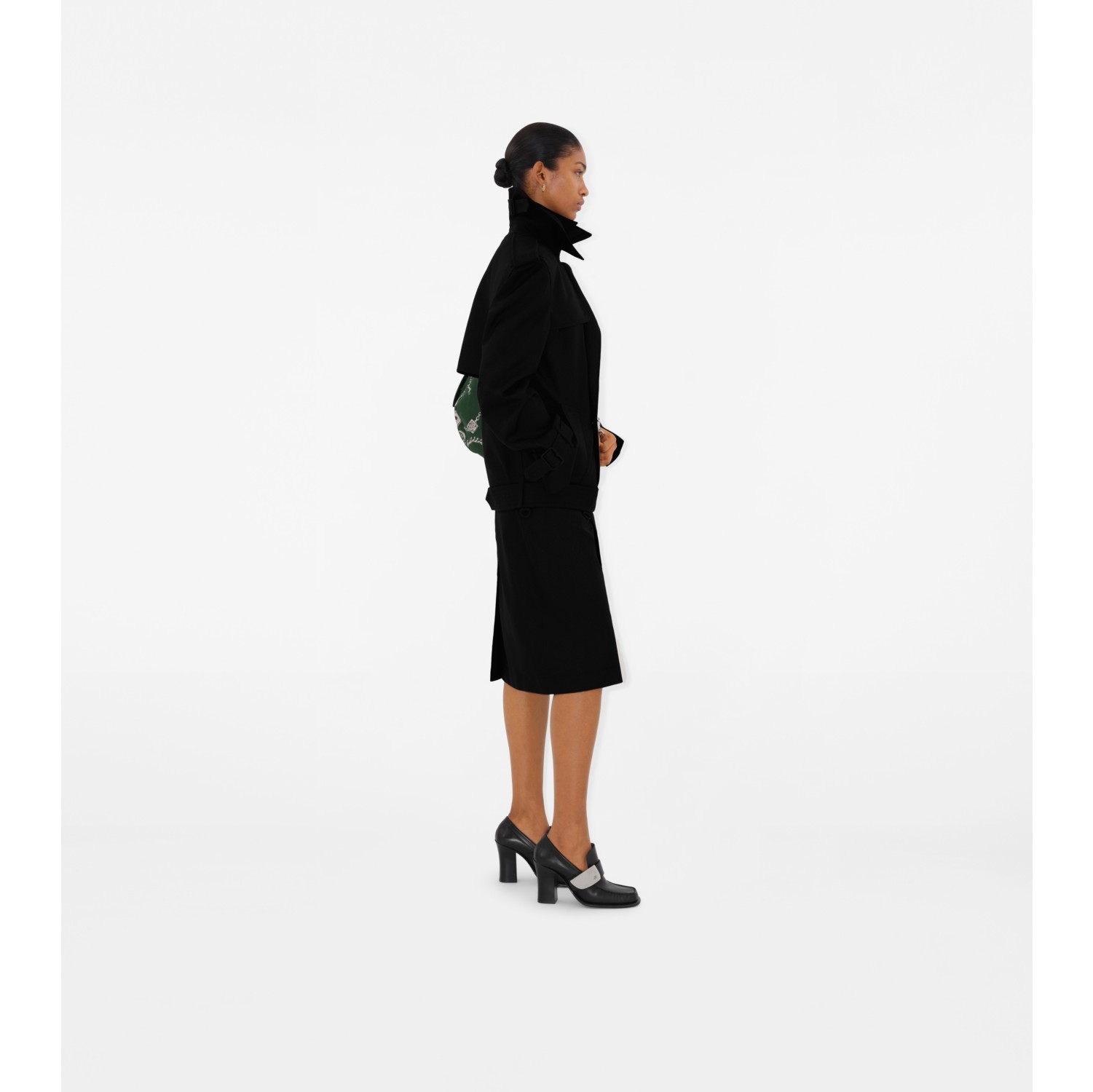 Long Silk Blend Trench Coat in Black - Women | Burberry® Official