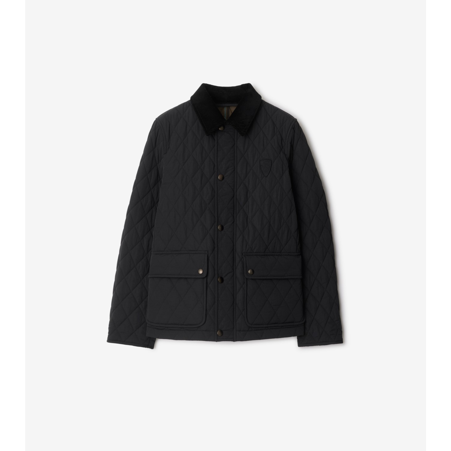 Quilted Nylon Jacket in Black snug Women Burberry Official