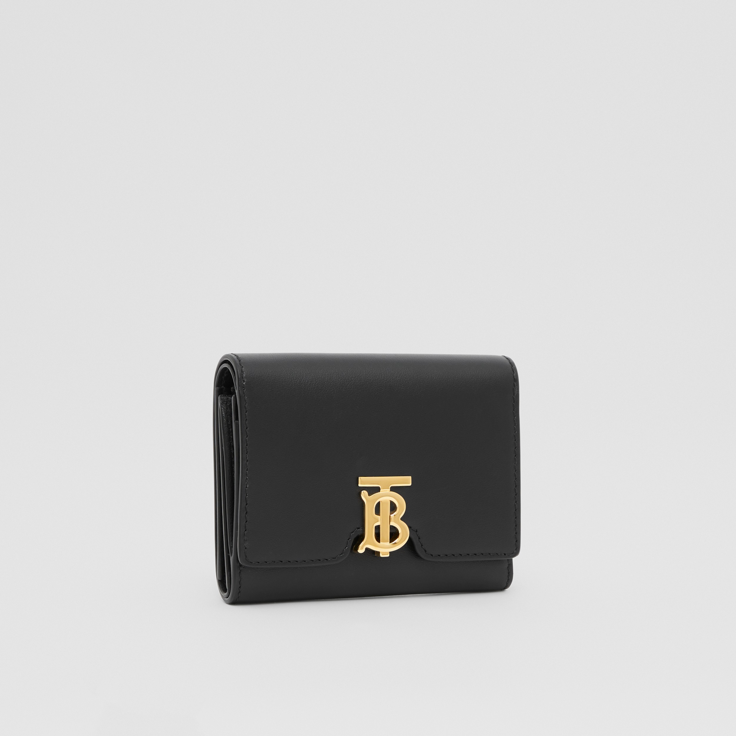 Leather TB Folding Wallet in Black - Women | Burberry® Official - 4