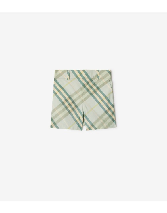 Check Cotton Shorts