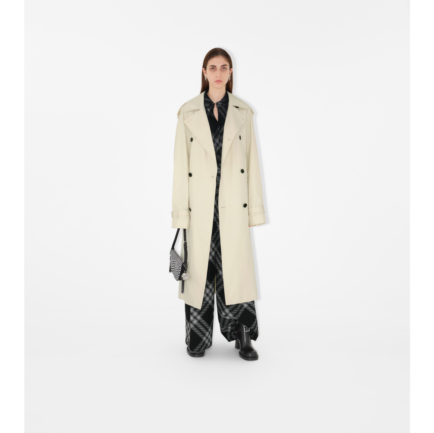 Burberry wool cheap gabardine trench coat