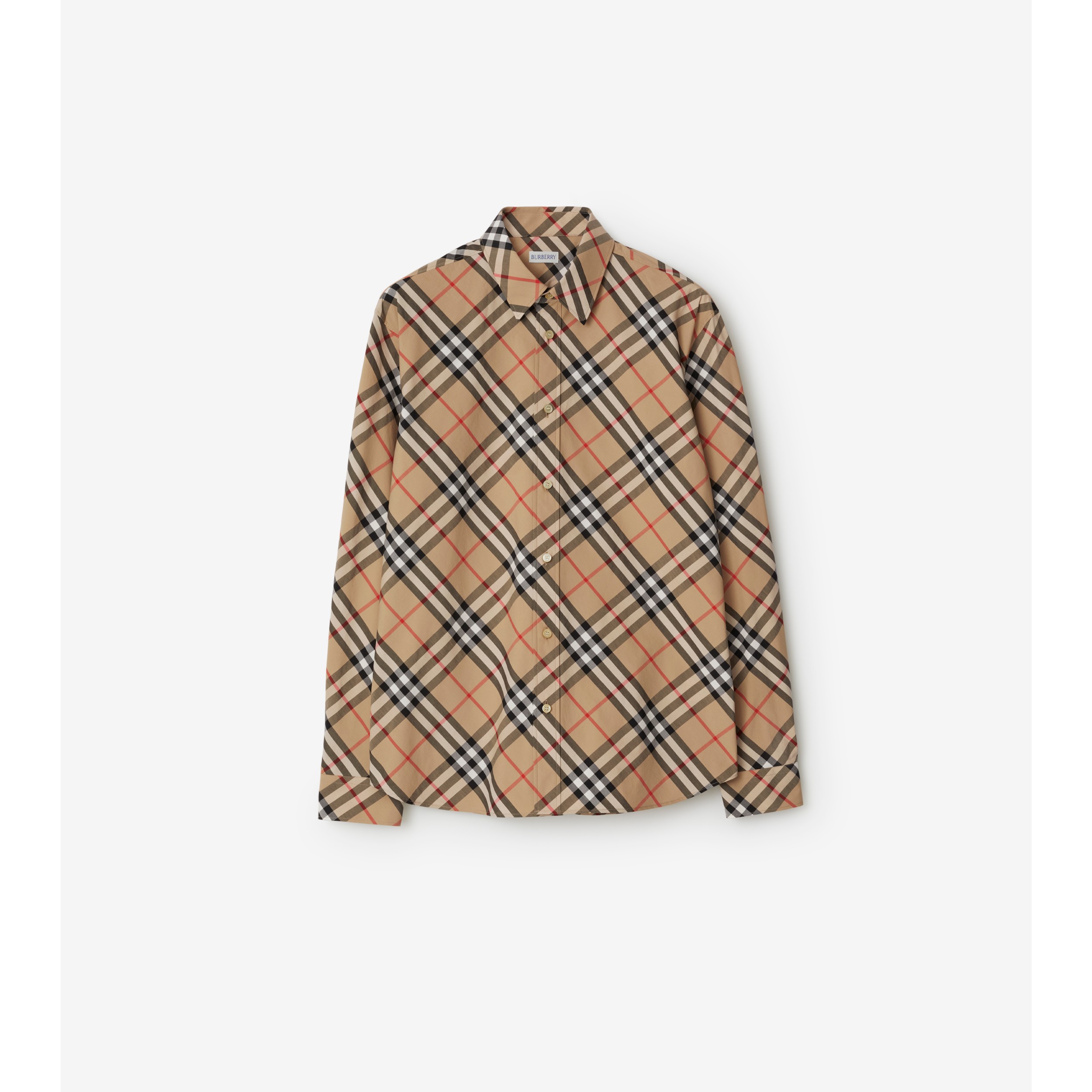 Burberry men's store stylish plaid shirt