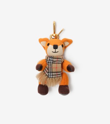 Fox Charm in Pumpkin orange - Women, Wool | Burberry® Official