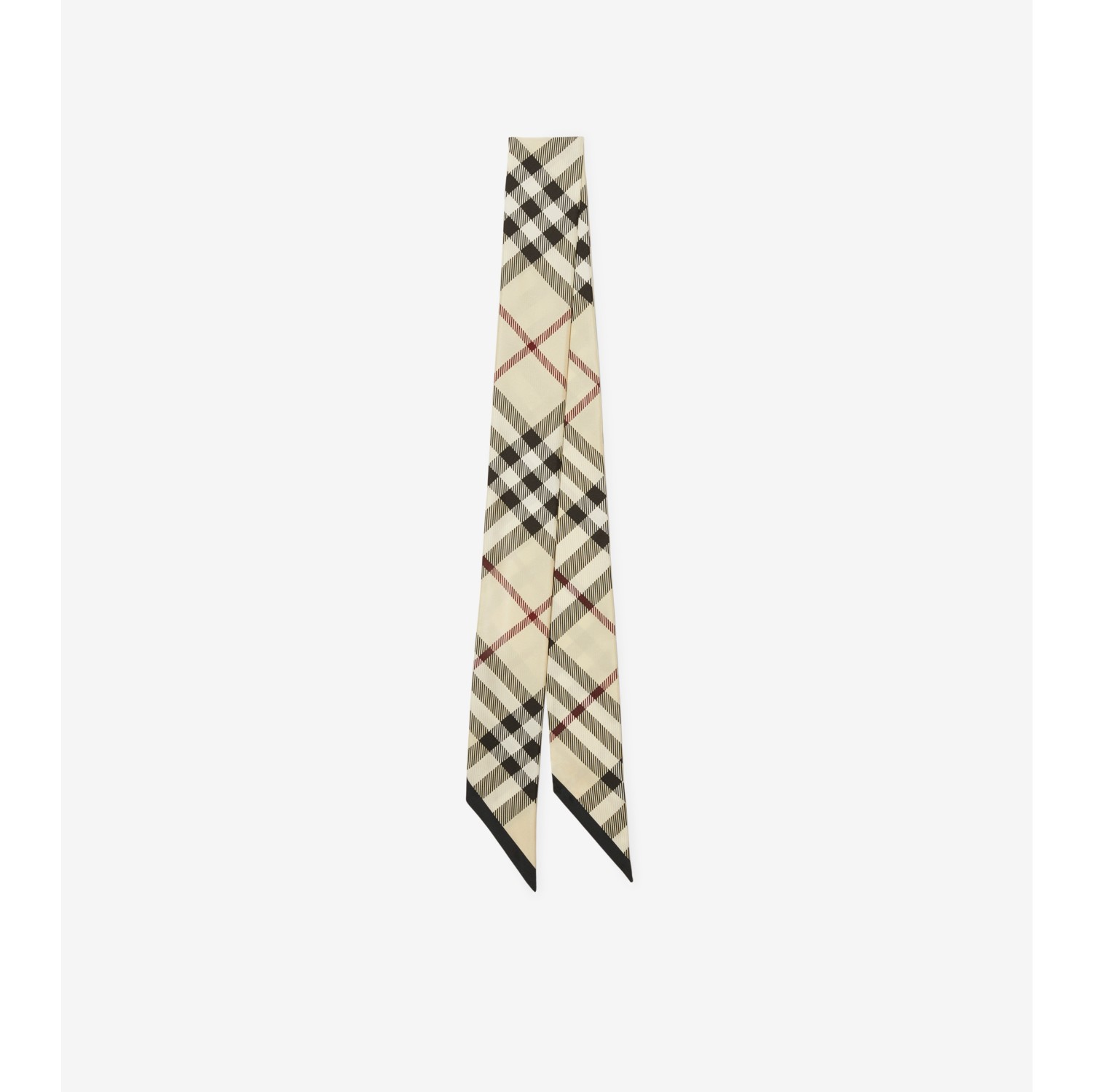 Skinny Check Silk Scarf