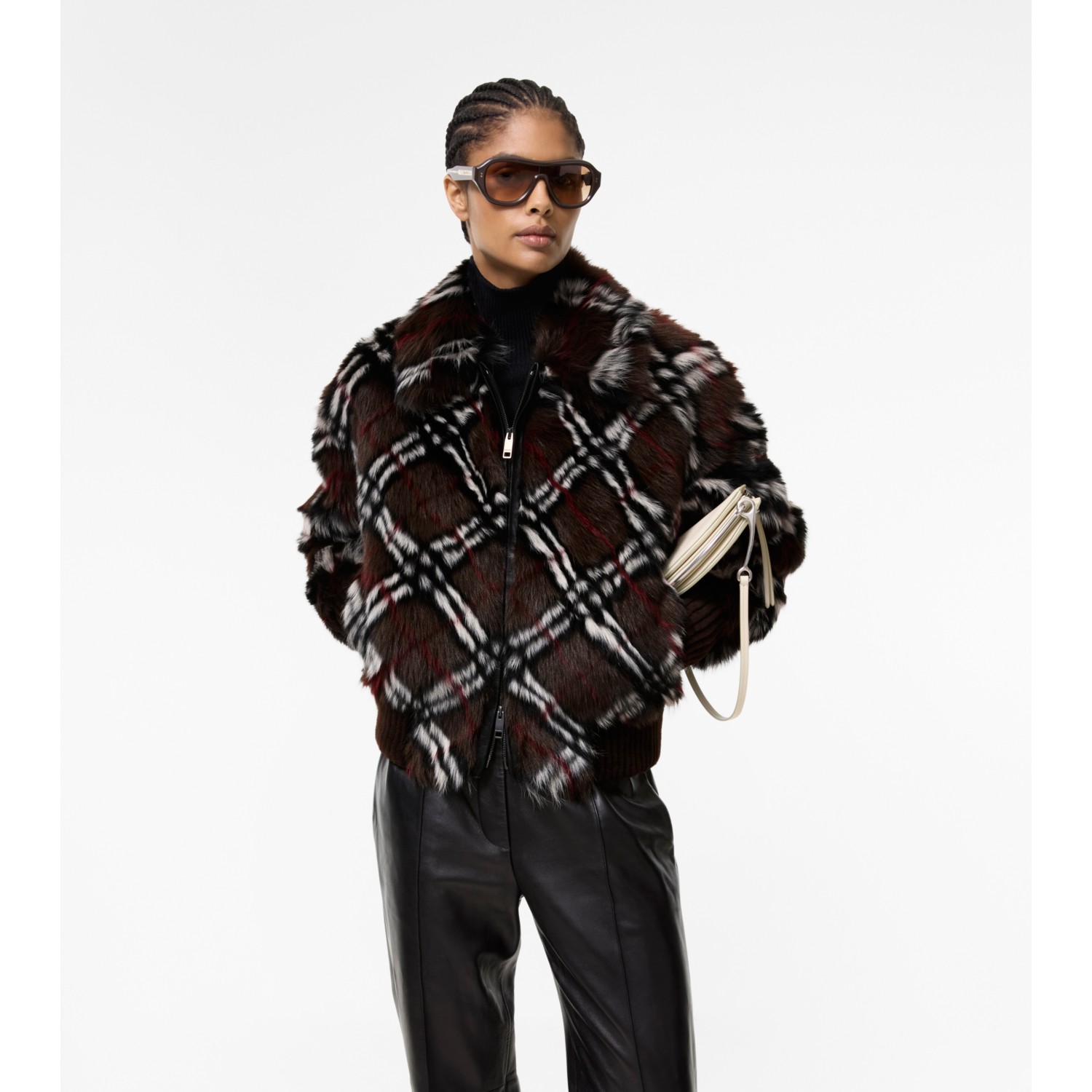 Check Shearling Lisvane Jacket - thumbnail 2