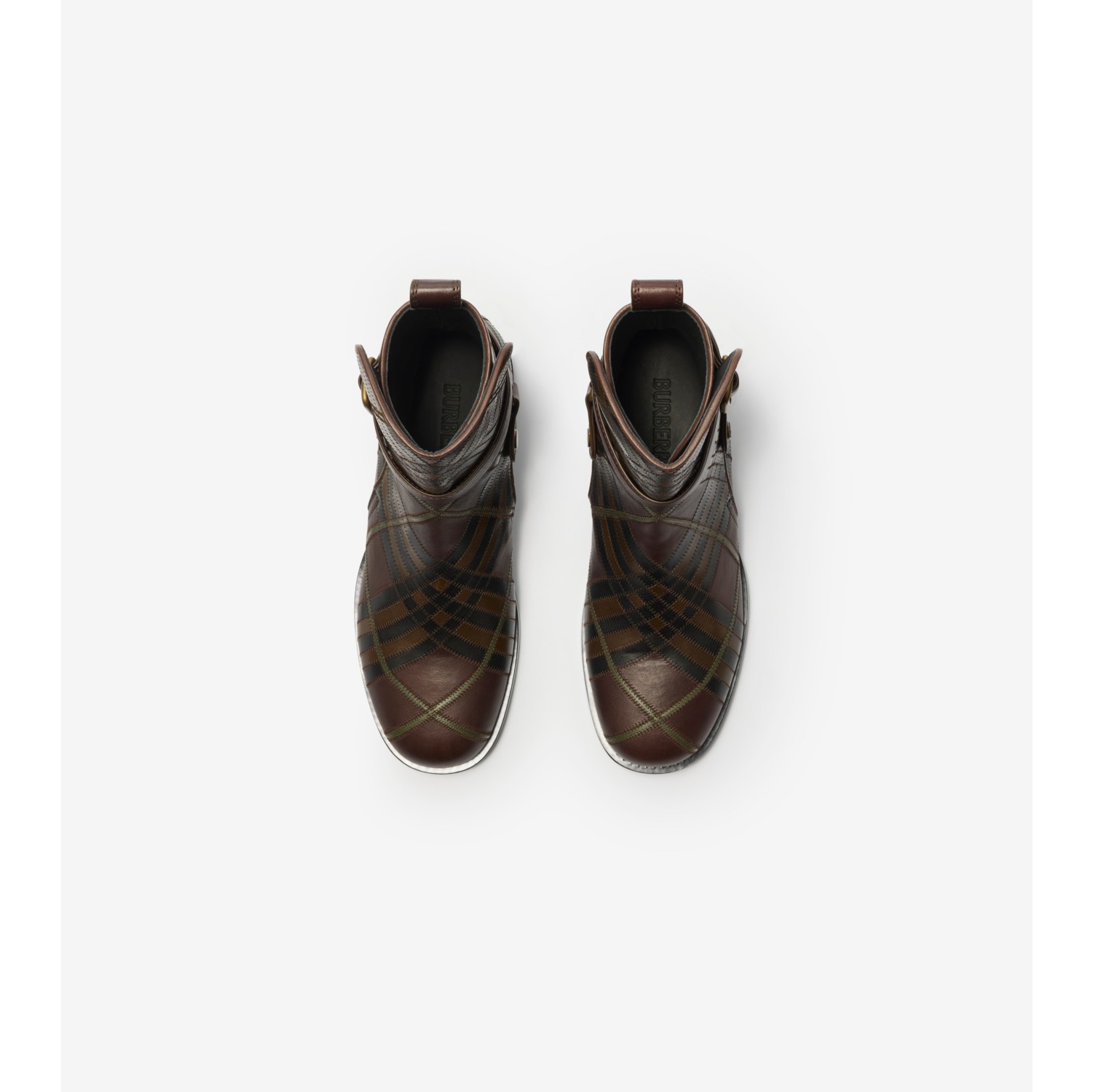 Check Leather Ledger Jodphur Boots​​
