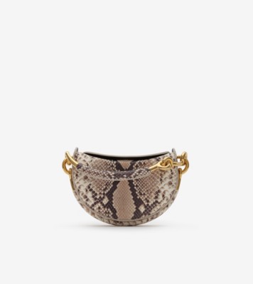 Bridle Clutch in Beige/dark brown - Women, Leather | Burberry® Official
