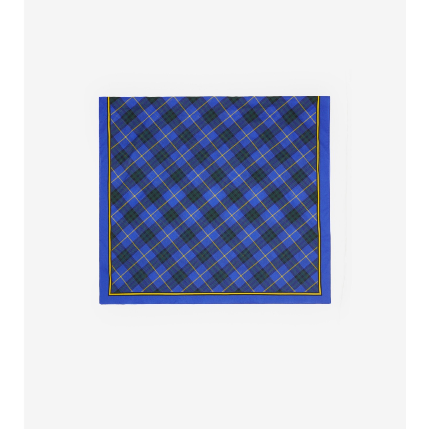 Check Cotton Scarf in Bright navy | Burberry® Official