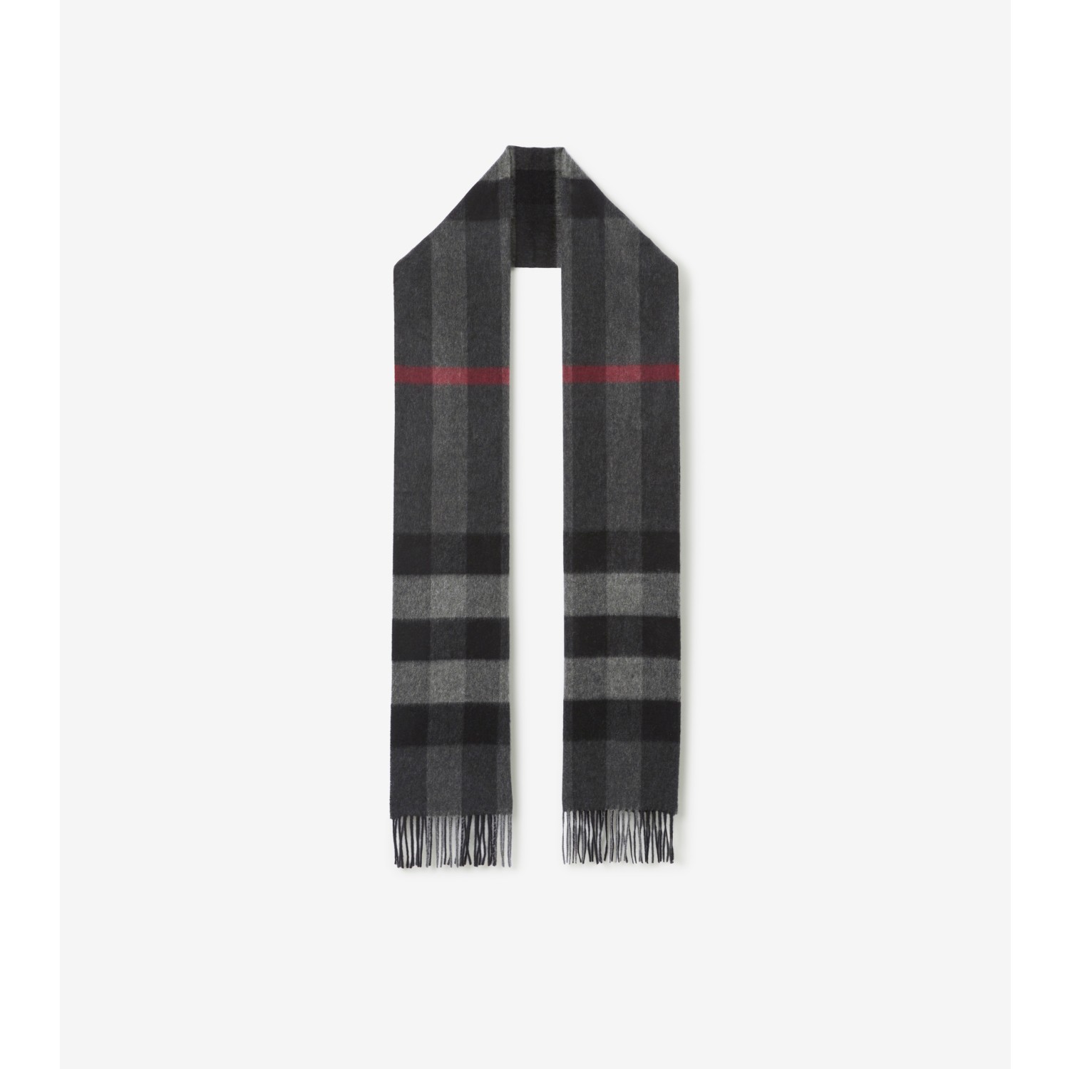Check Charcoal Cashmere Burberry® in Official | Scarf