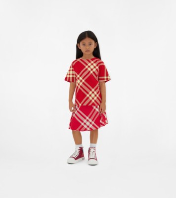 Burberry Kids checked cotton shirt - Red