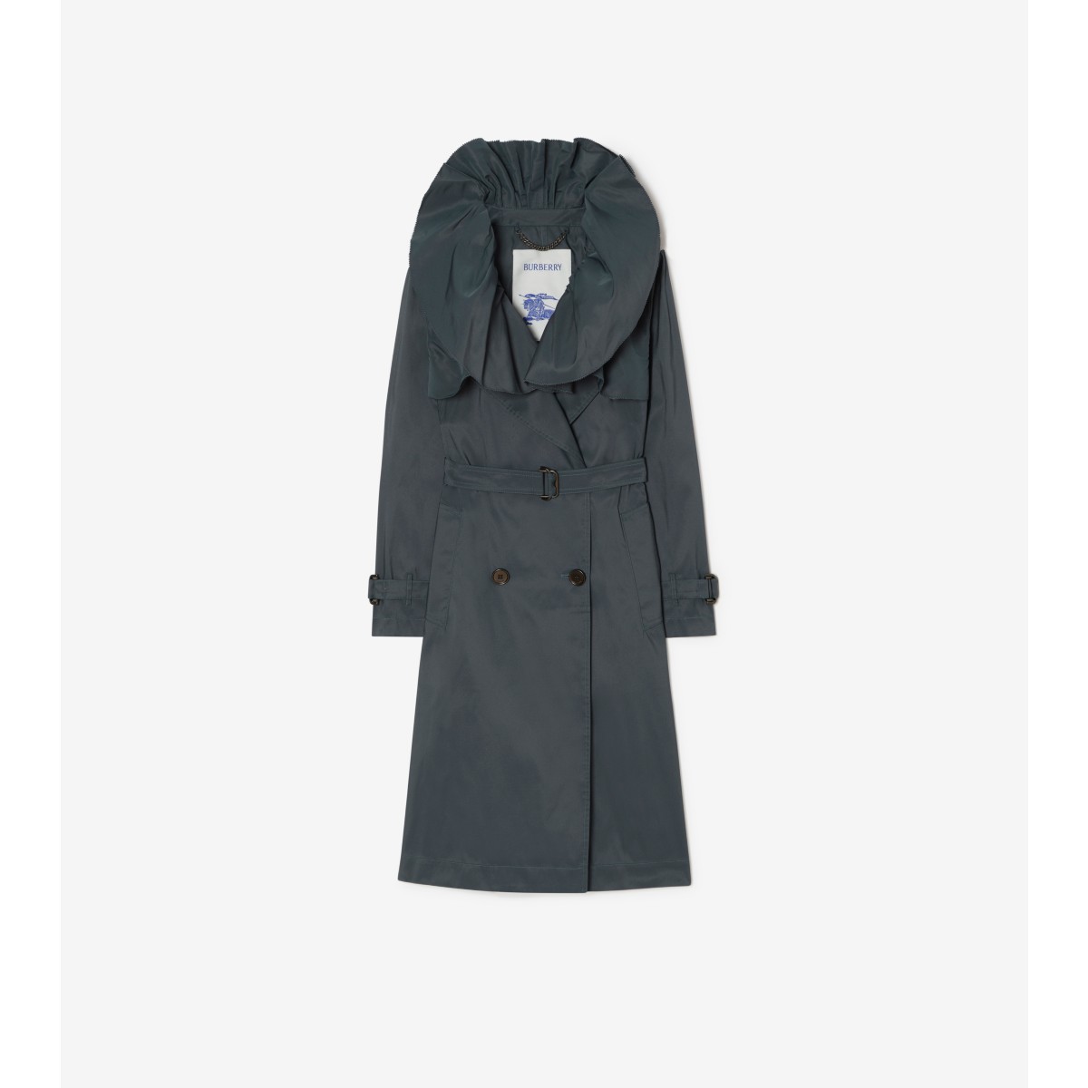  Long Faille Clare Trench Coat