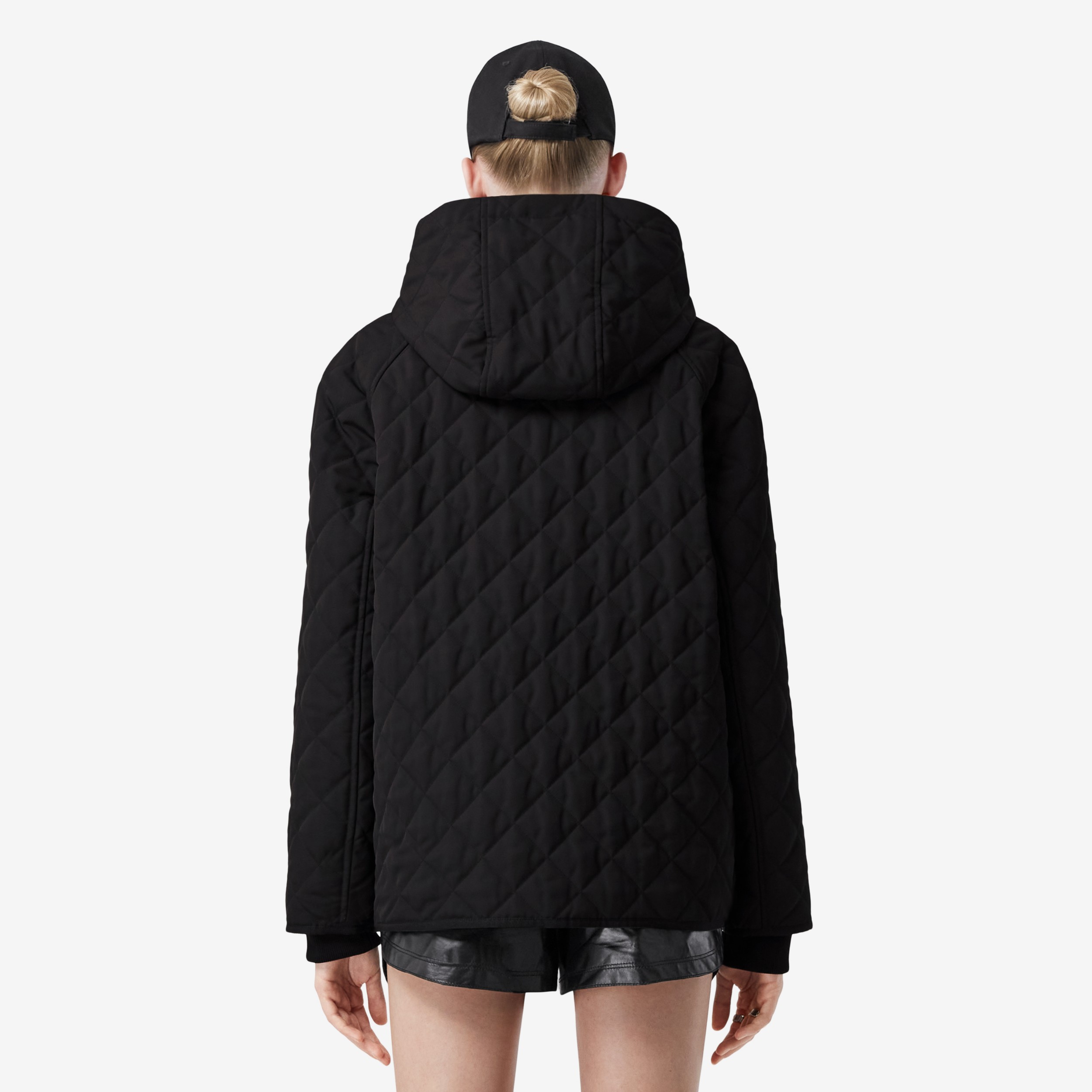 Diamond Quilted Thermoregulated Hooded Jacket in Black - Women | Burberry® Official - 3