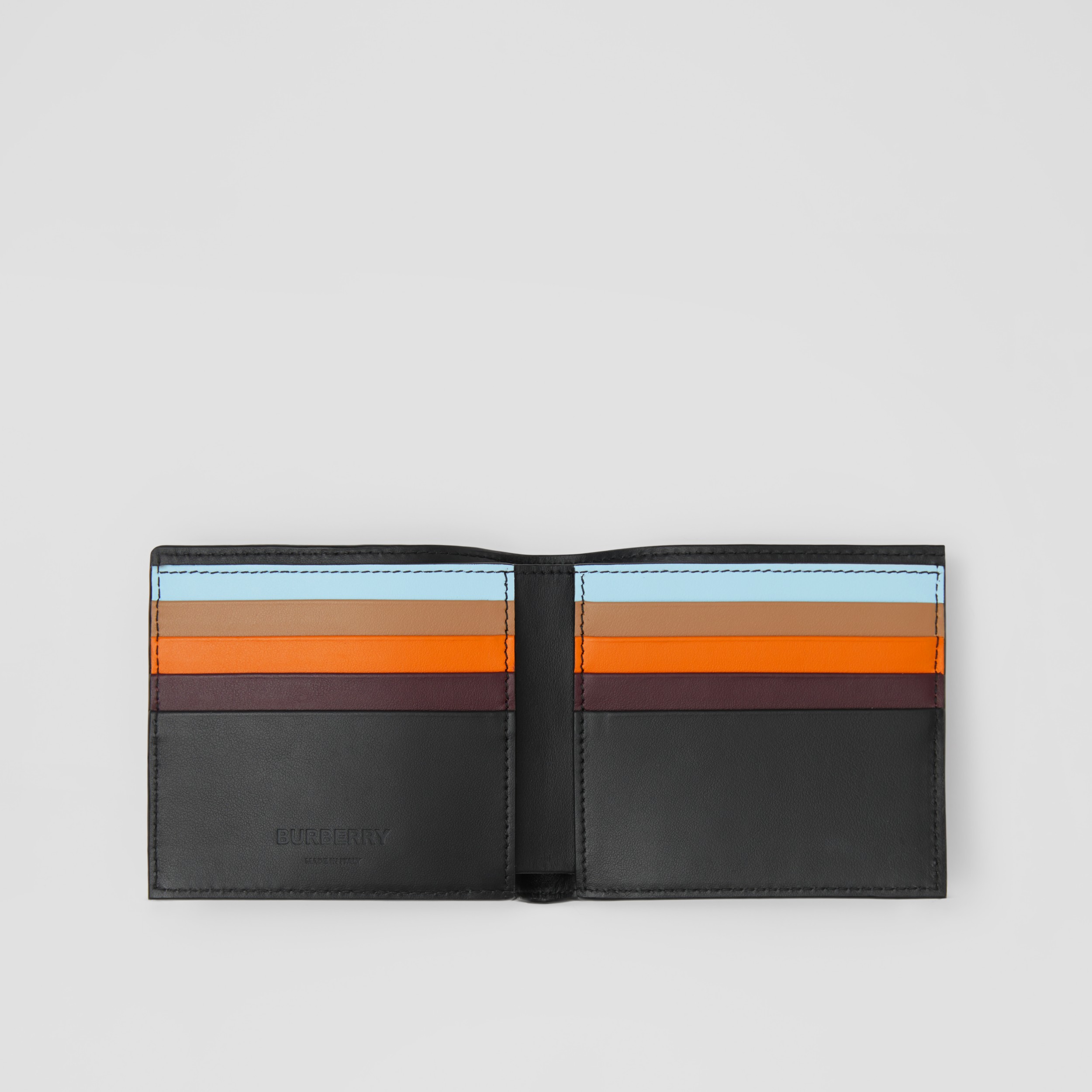 Colour Block Check Bifold Wallet in Dark Birch Brown - Men | Burberry®  Official