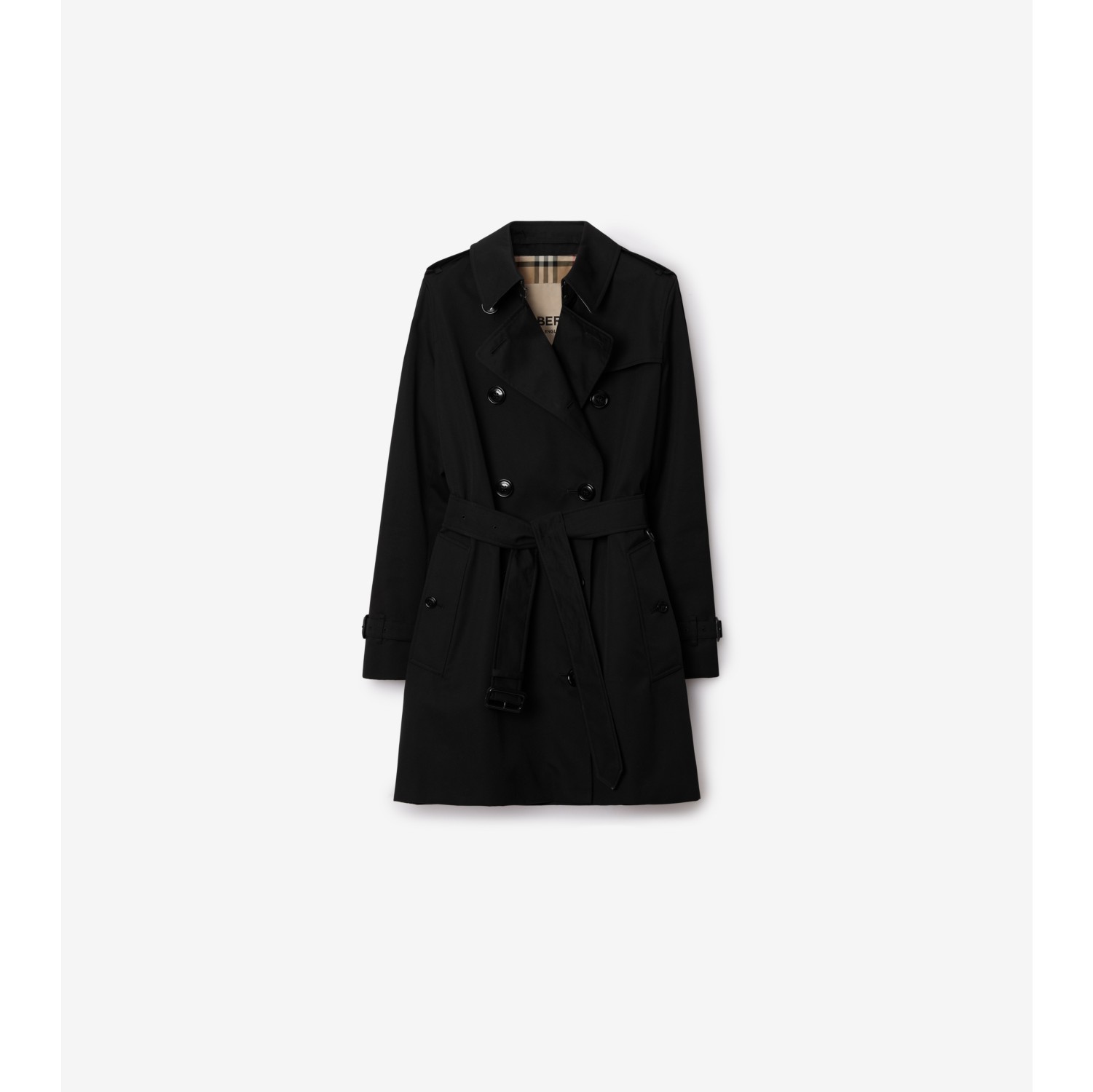 Short Kensington Heritage Trench Coat in Black - Women | Burberry® Official