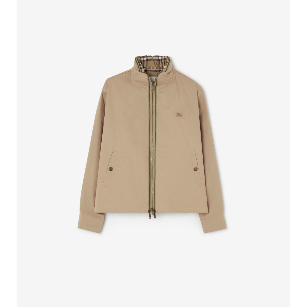 Check Cotton Twill Jacket with Gilet