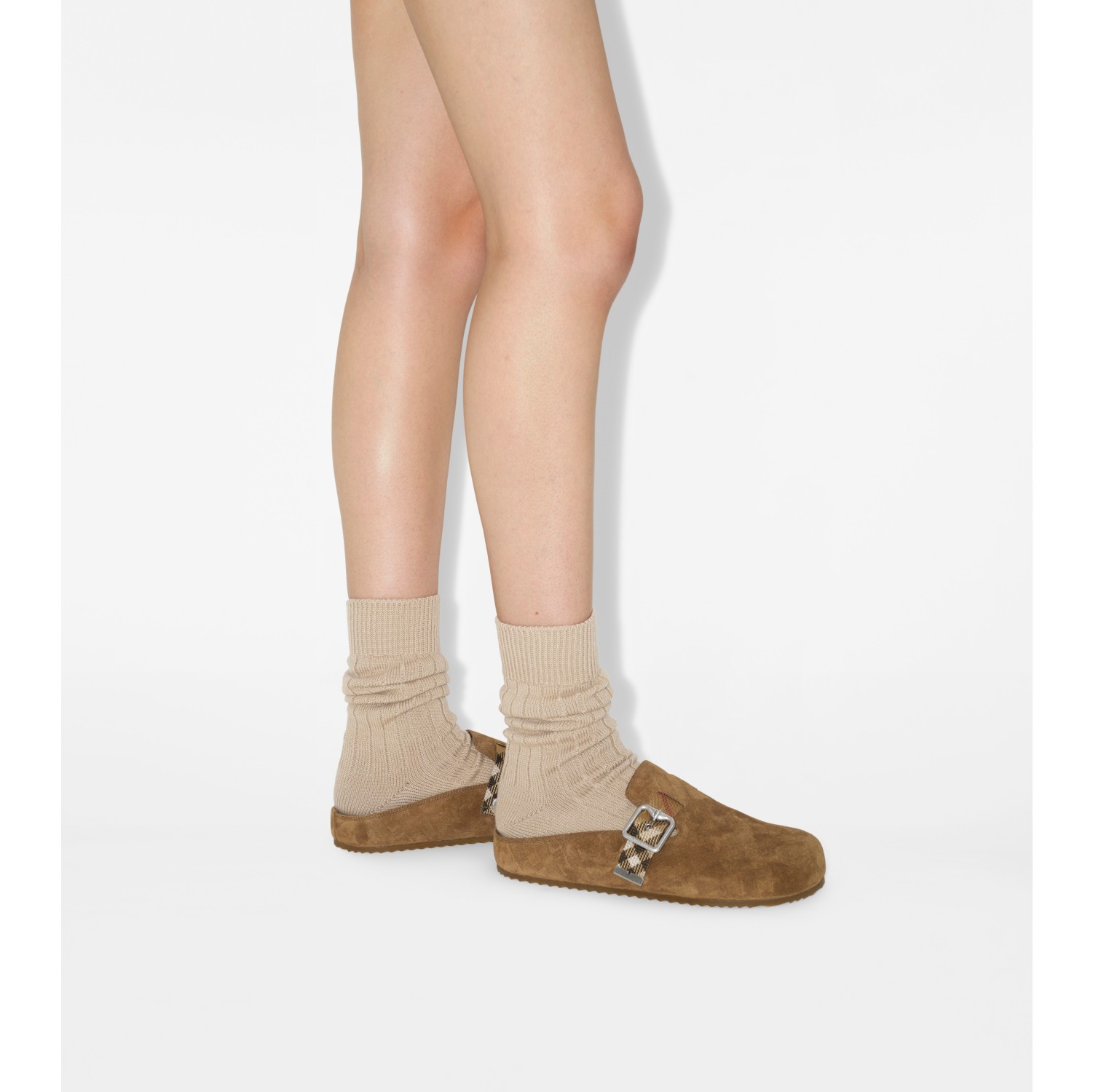 Check Suede Urchin Clogs