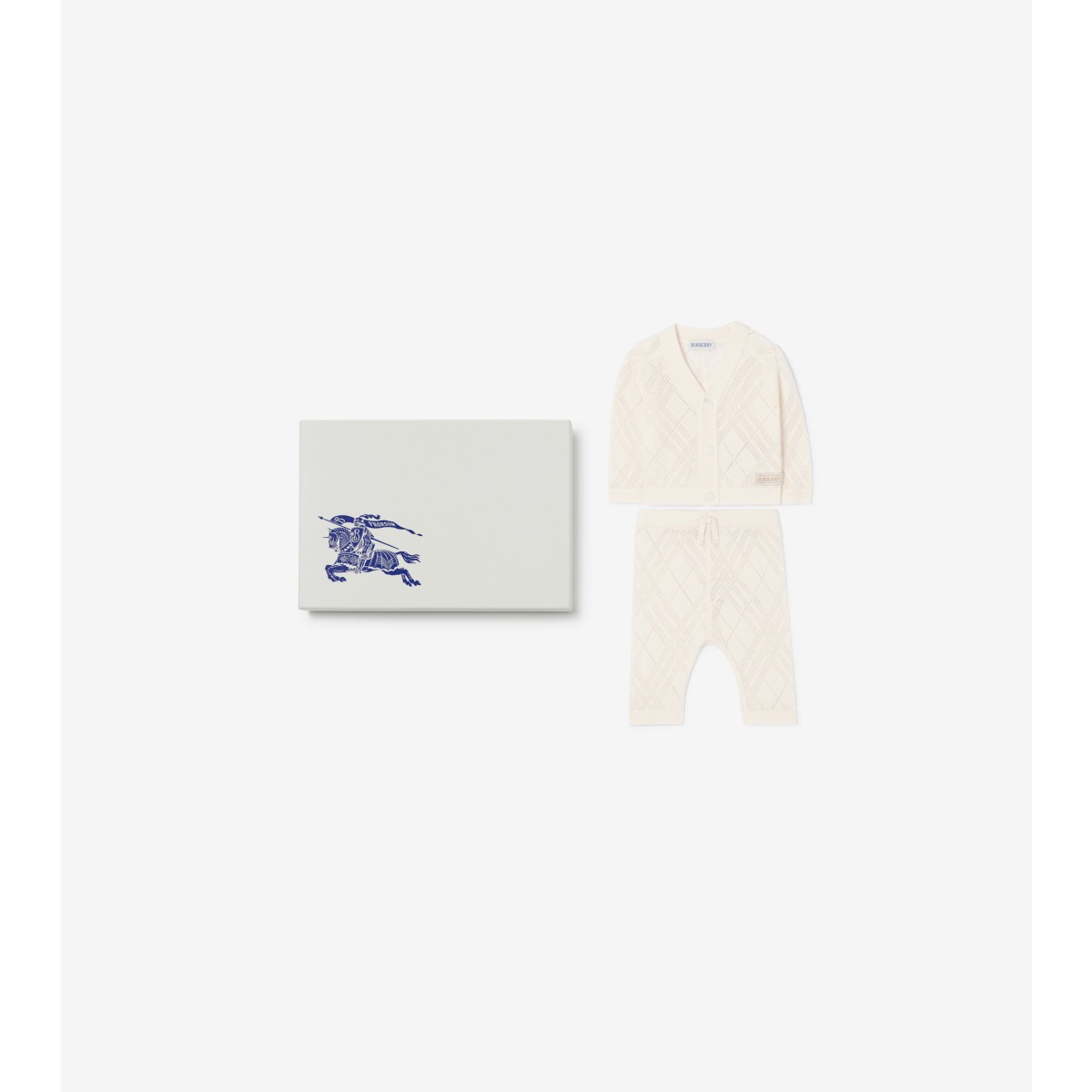  Check Cashmere Two-piece Set