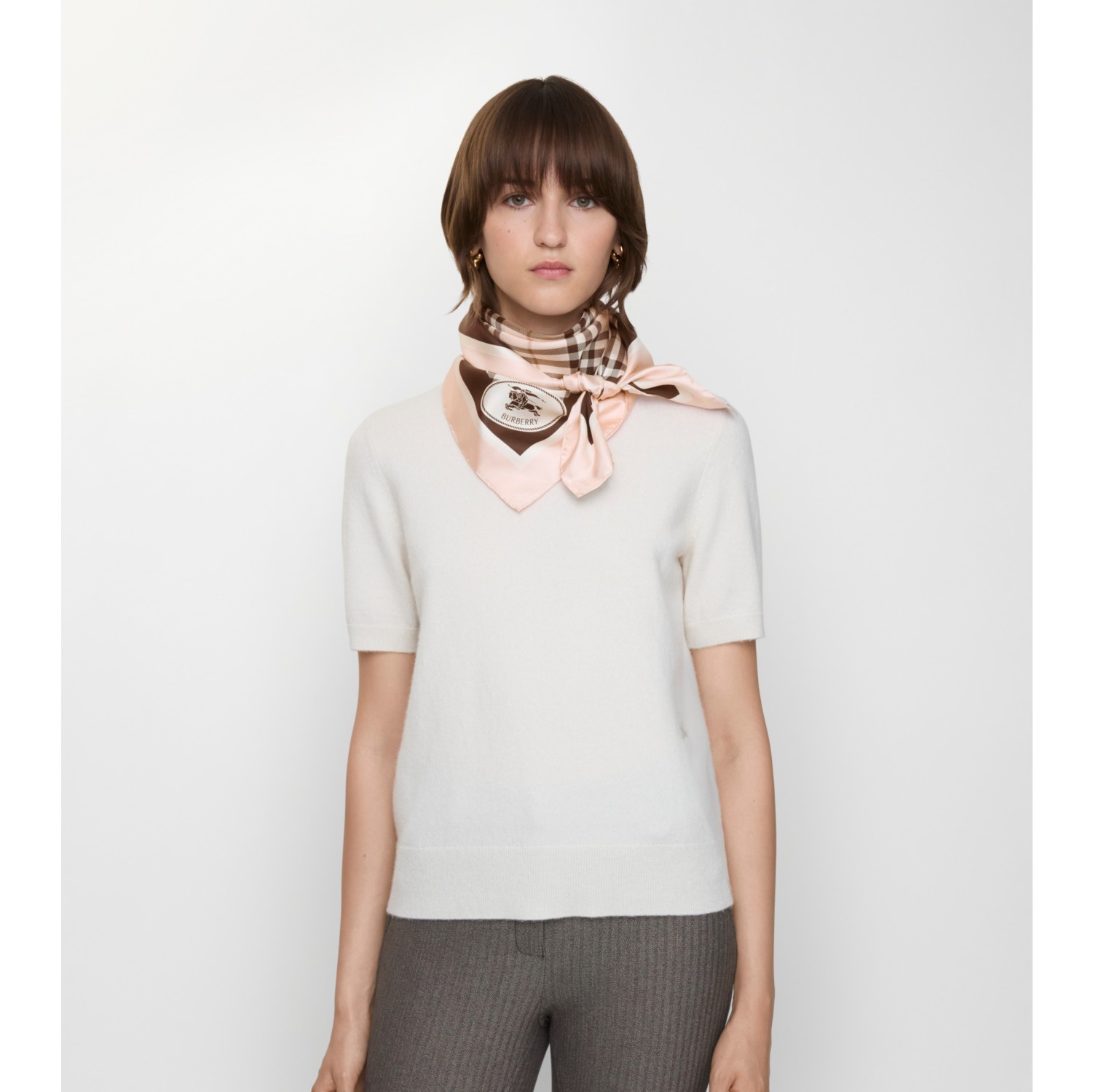 Foulard en soie Check Knight