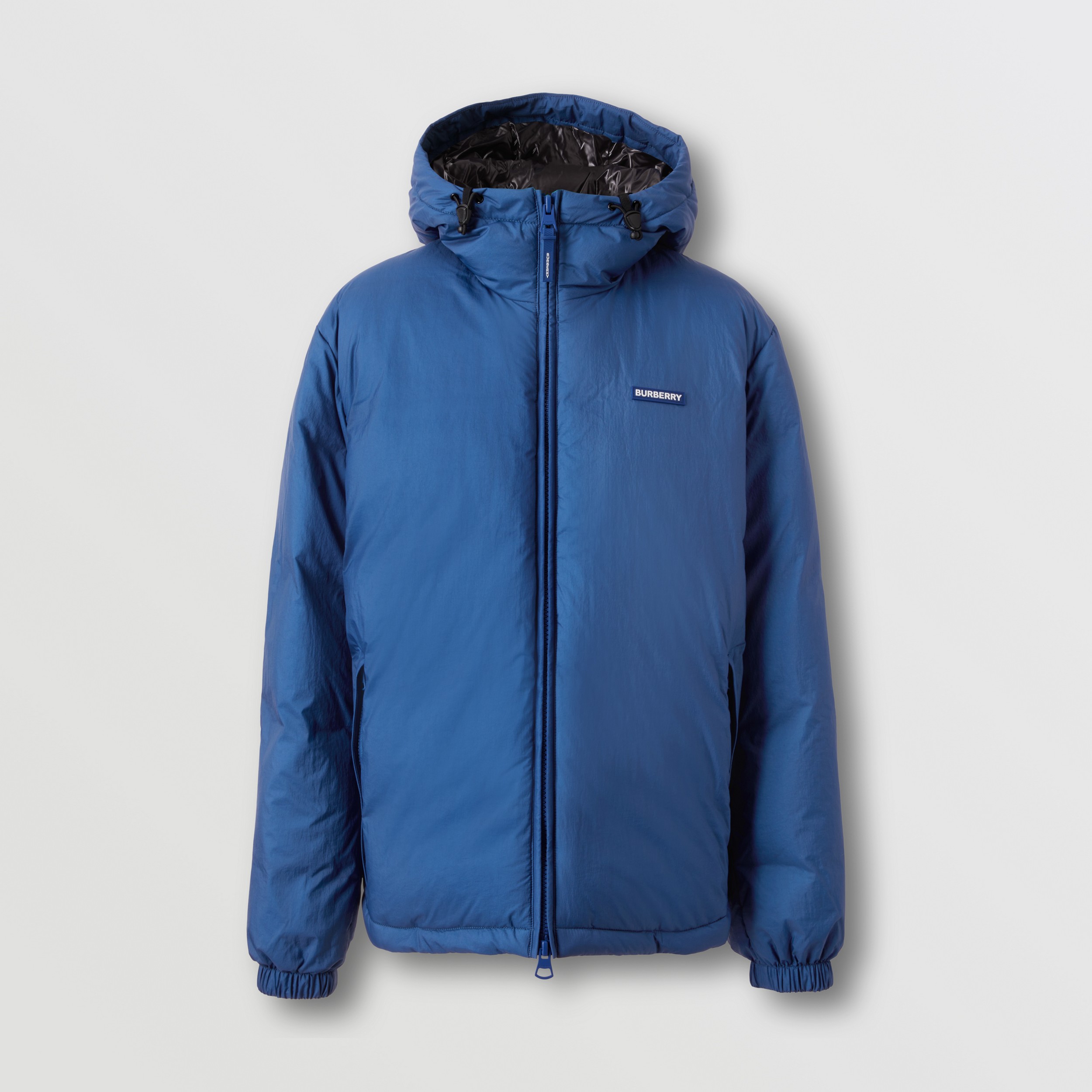 Embroidered Logo Nylon Hooded Jacket in Deep Royal Blue - Men | Burberry® Official - 4
