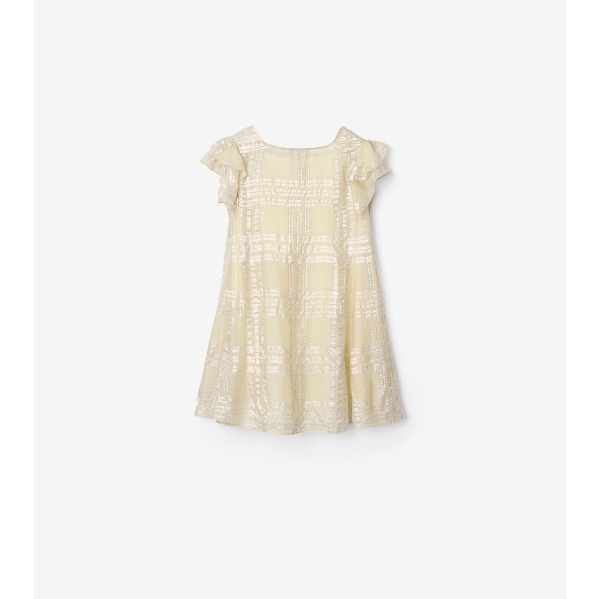  Check Metallic Silk Dress