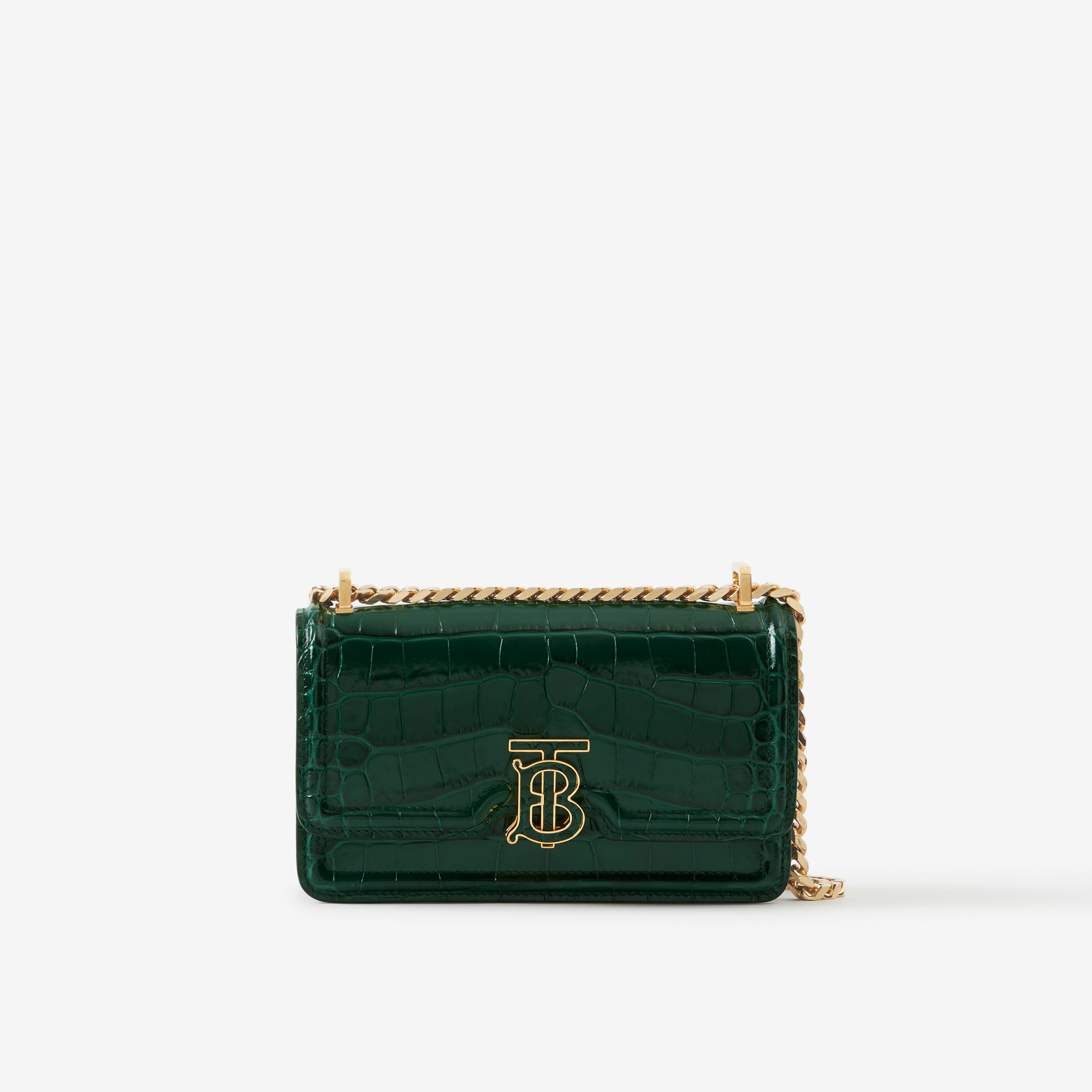 Mini TB Bag in Dark Viridian Green - Women | Burberry® Official - 1