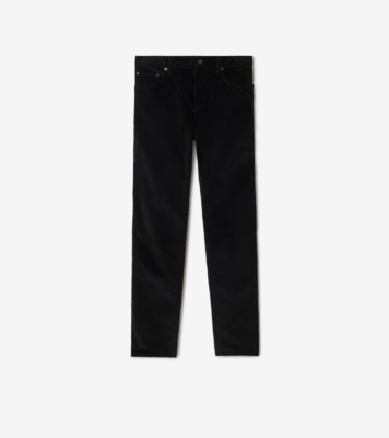 Corduroy Trousers in Black - Men, Cotton | Burberry® Official