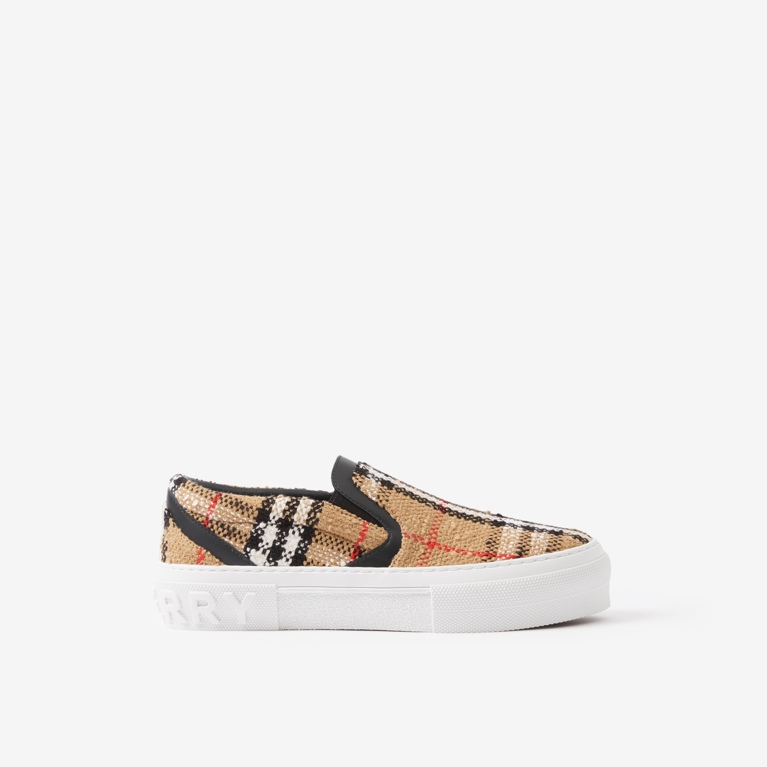 Vintage Check Cotton Wool Blend Sneakers in Archive Beige - Women | Burberry®  Official