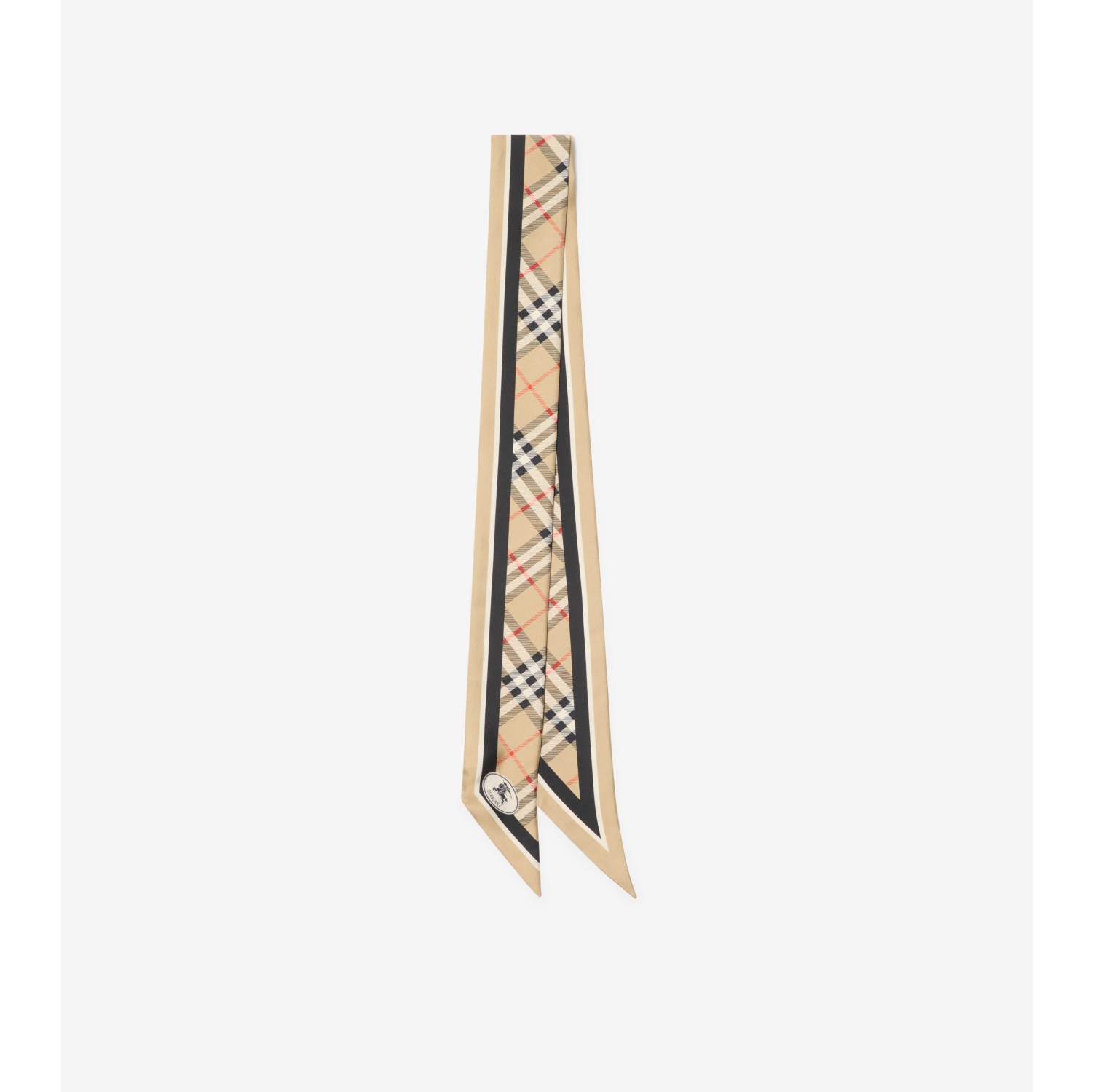 Foulard ultrafin en soie Check