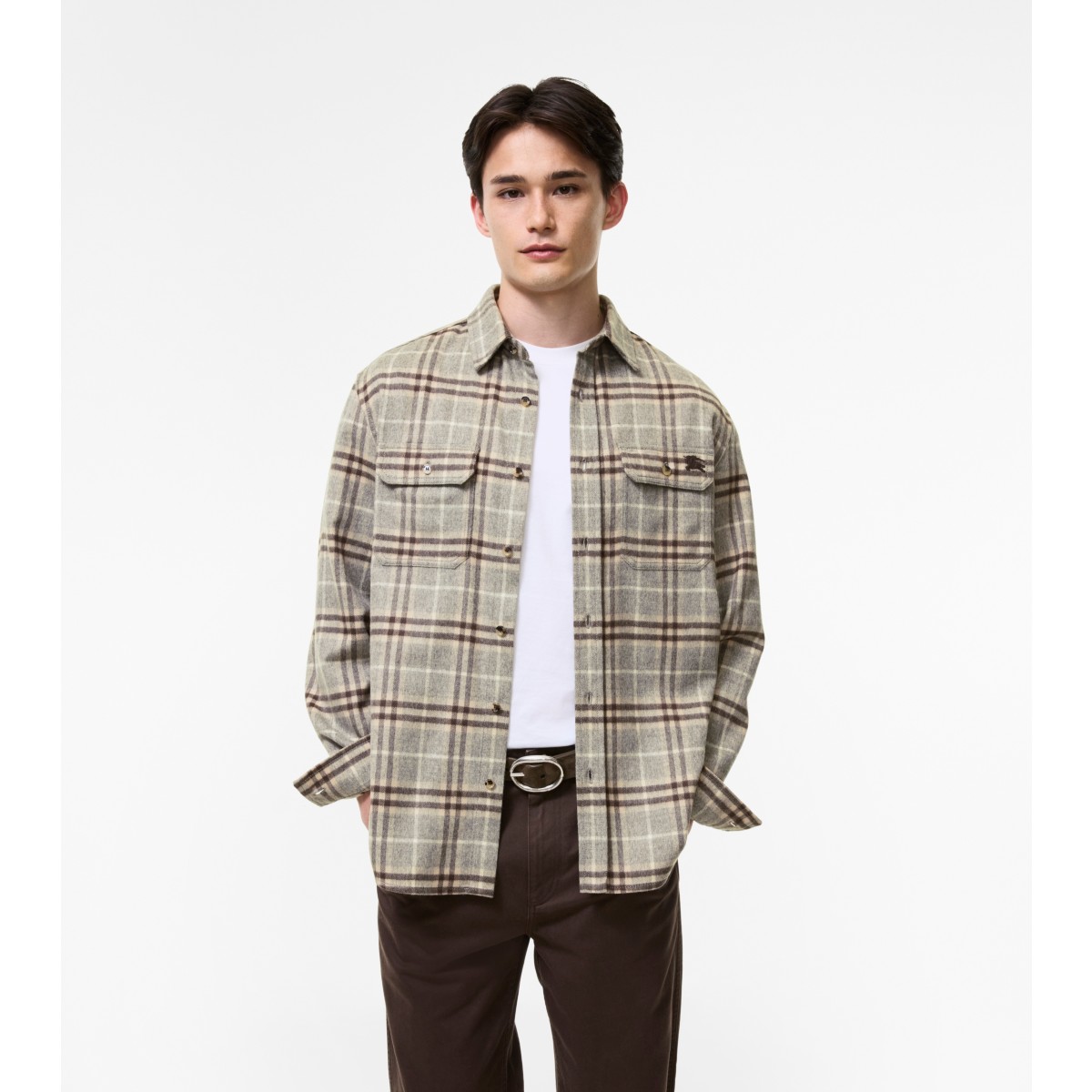  Check Wool Flannel Overshirt