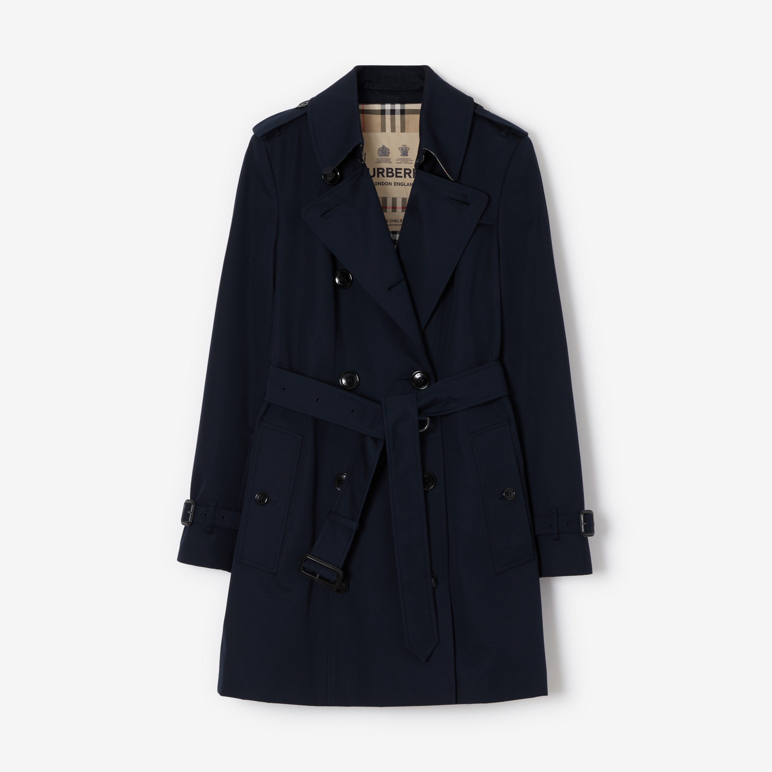 Chelsea - Trench coat Heritage - Curto (Azul Carvão) - Mulheres | Burberry® oficial - 1