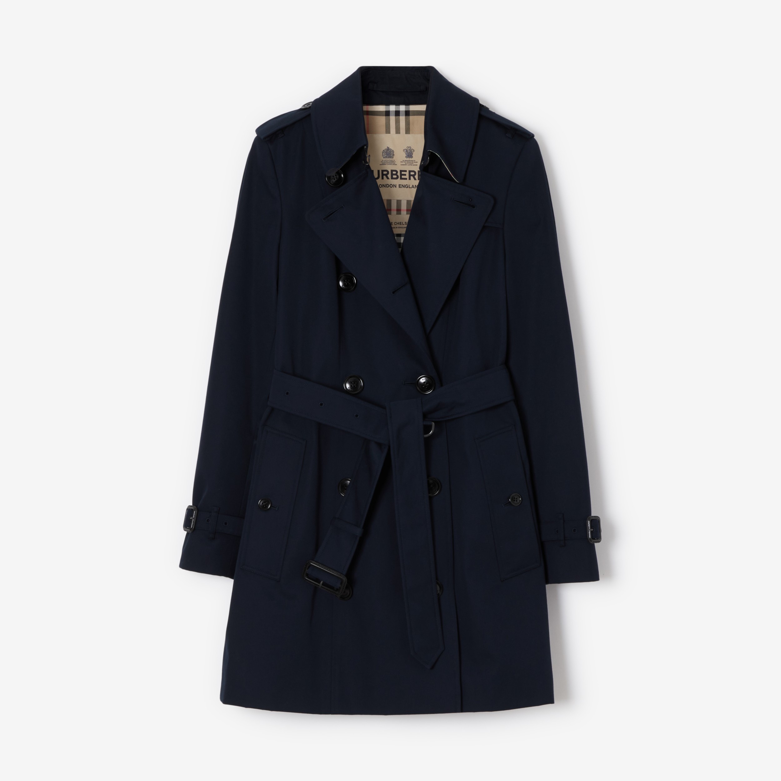 Short Chelsea Heritage Trench Coat Coal Blue | Burberry® Official
