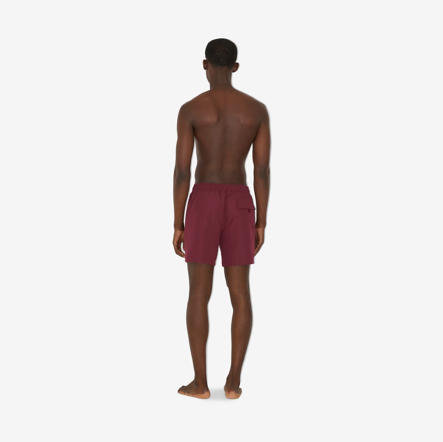 Logo Print Drawcord Swim Shorts in Deep Crimson - Men | Burberry® Official