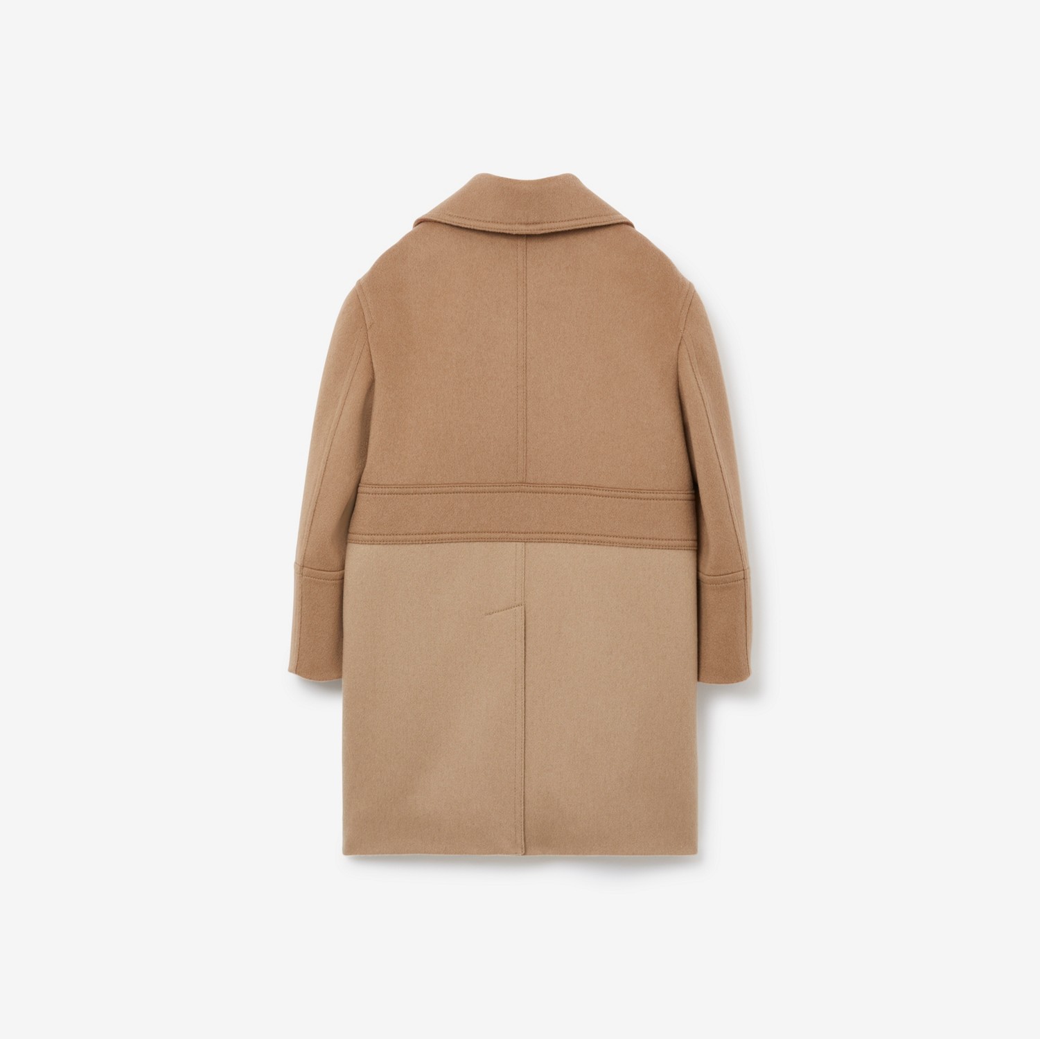 Two-tone Cashmere Wool Coat in Camel | Burberry® Official