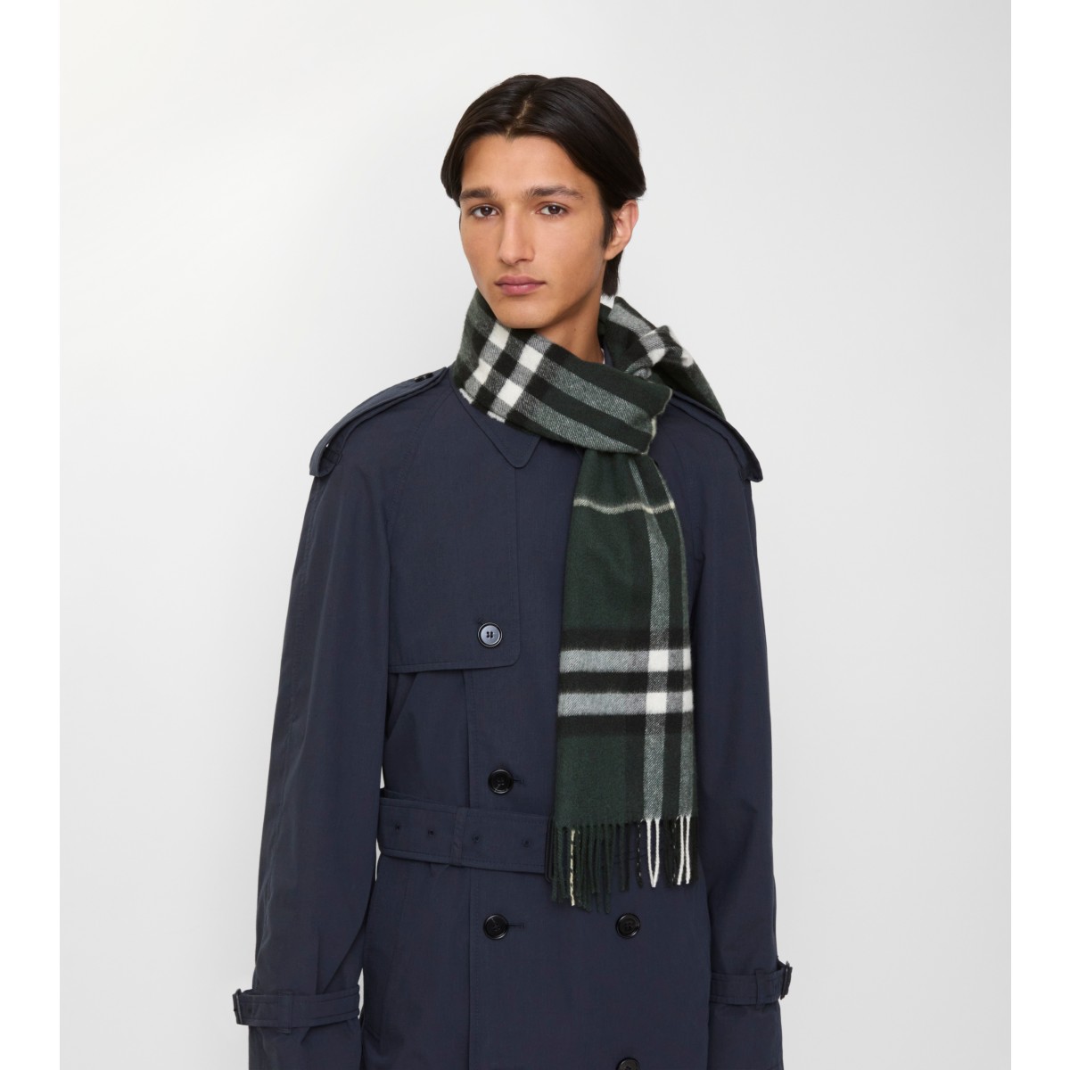  Check Cashmere Scarf