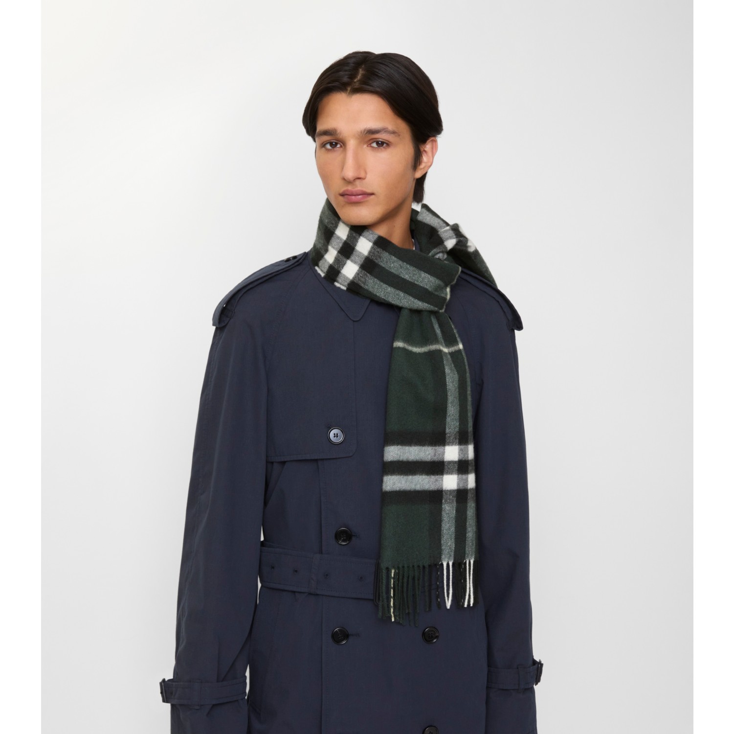 Check Cashmere Scarf