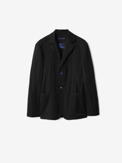 Burberry Nylon Tailored Jacket In Black