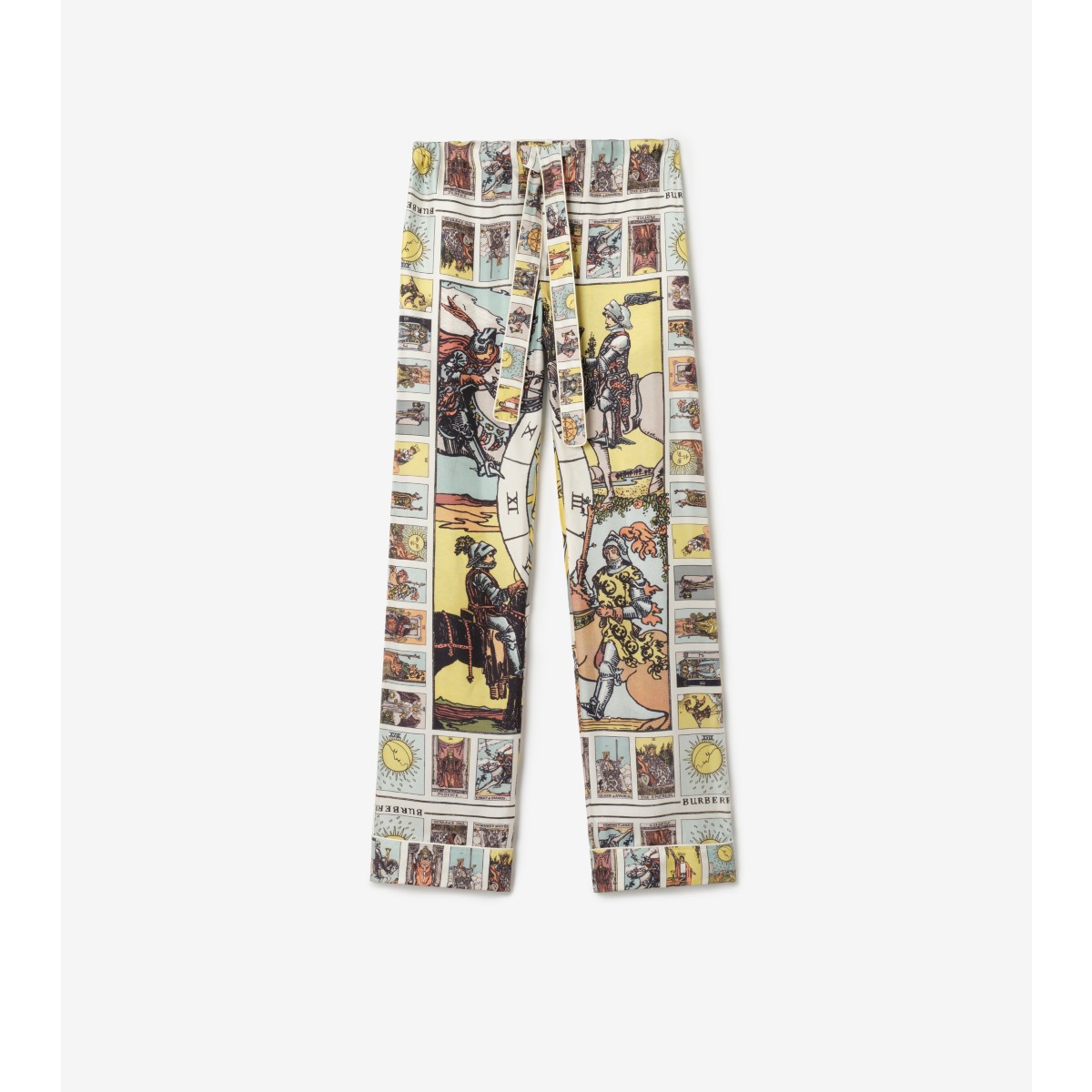  Printed Tarot Silk Pyjama Trousers