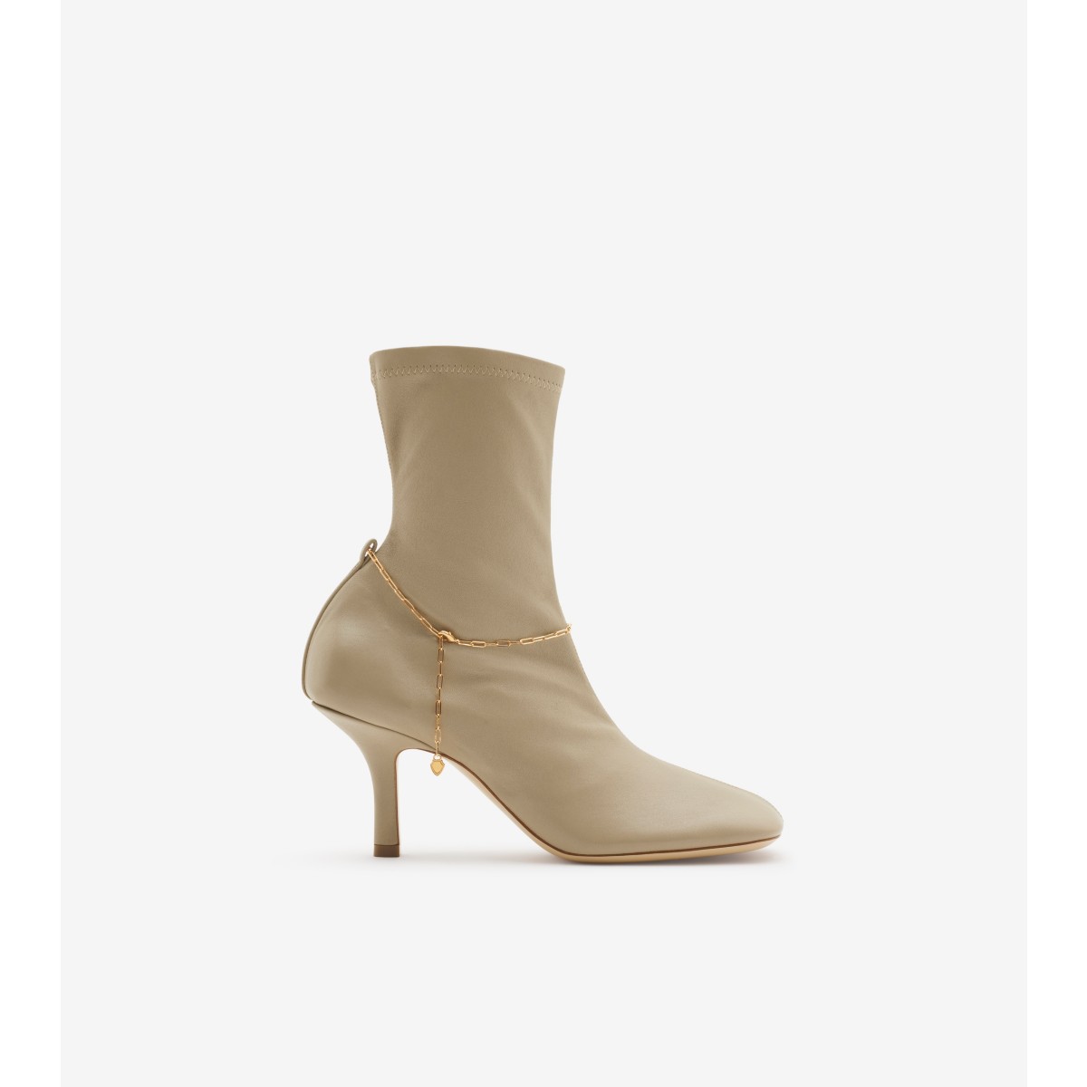 Shop Burberry Leather Slinky Legging Low Boots In Field