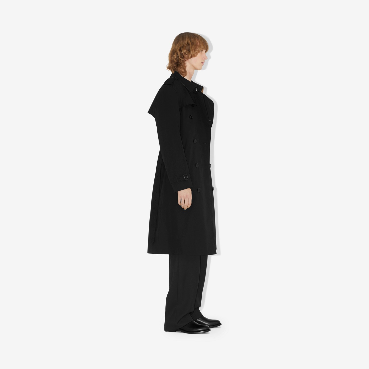 Trench coat Heritage largo de corte Kensington (Negro) - Hombre | Burberry® oficial