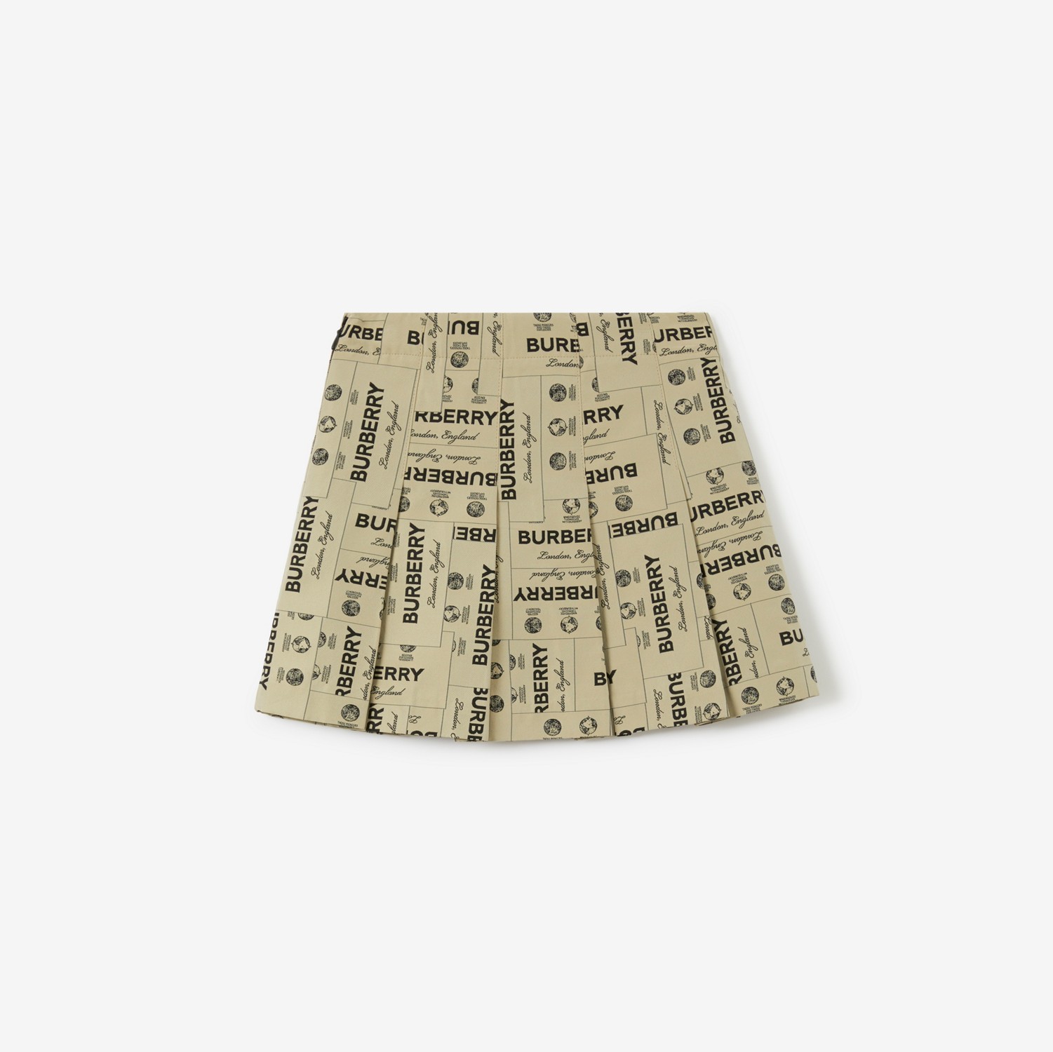 标签尼龙混纺半裙 (典藏米色) | Burberry® 博柏利官网