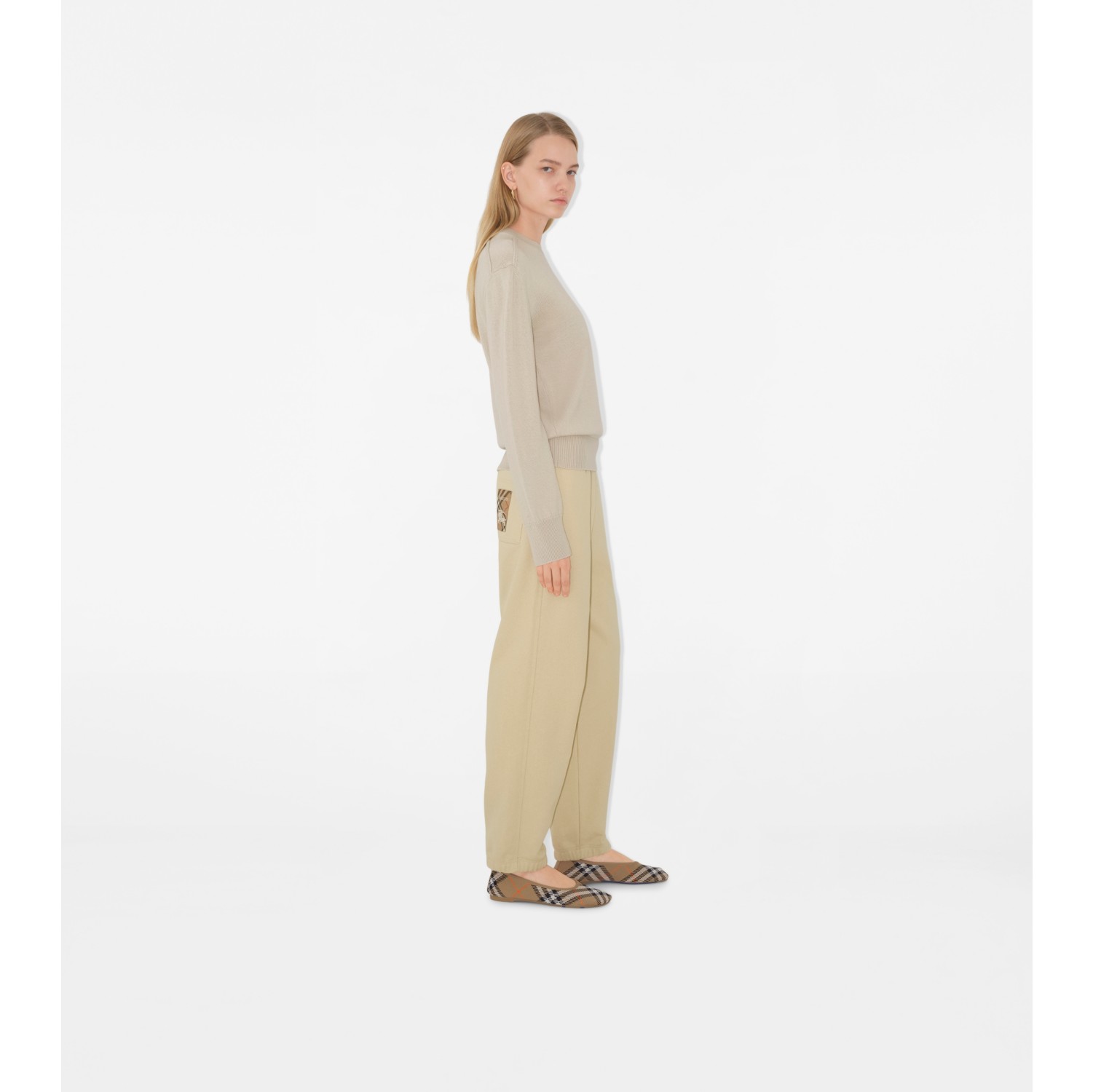 Pantalon de jogging en coton avec étiquette Check