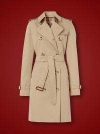 Honey Cotton Gabardine Mid-length Kensington Heritage Trench Coat